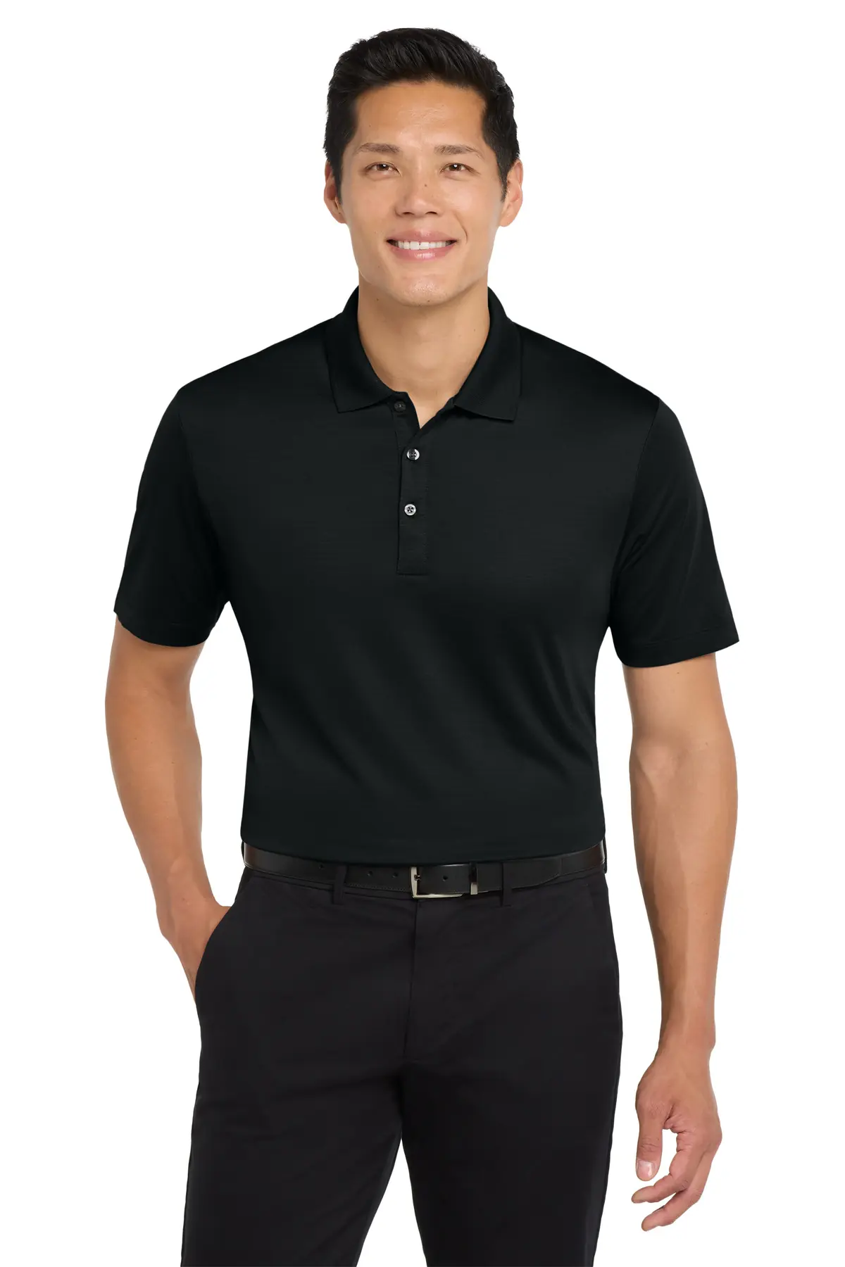 Port Authority Eclipse Stretch Polo. in Deep Black