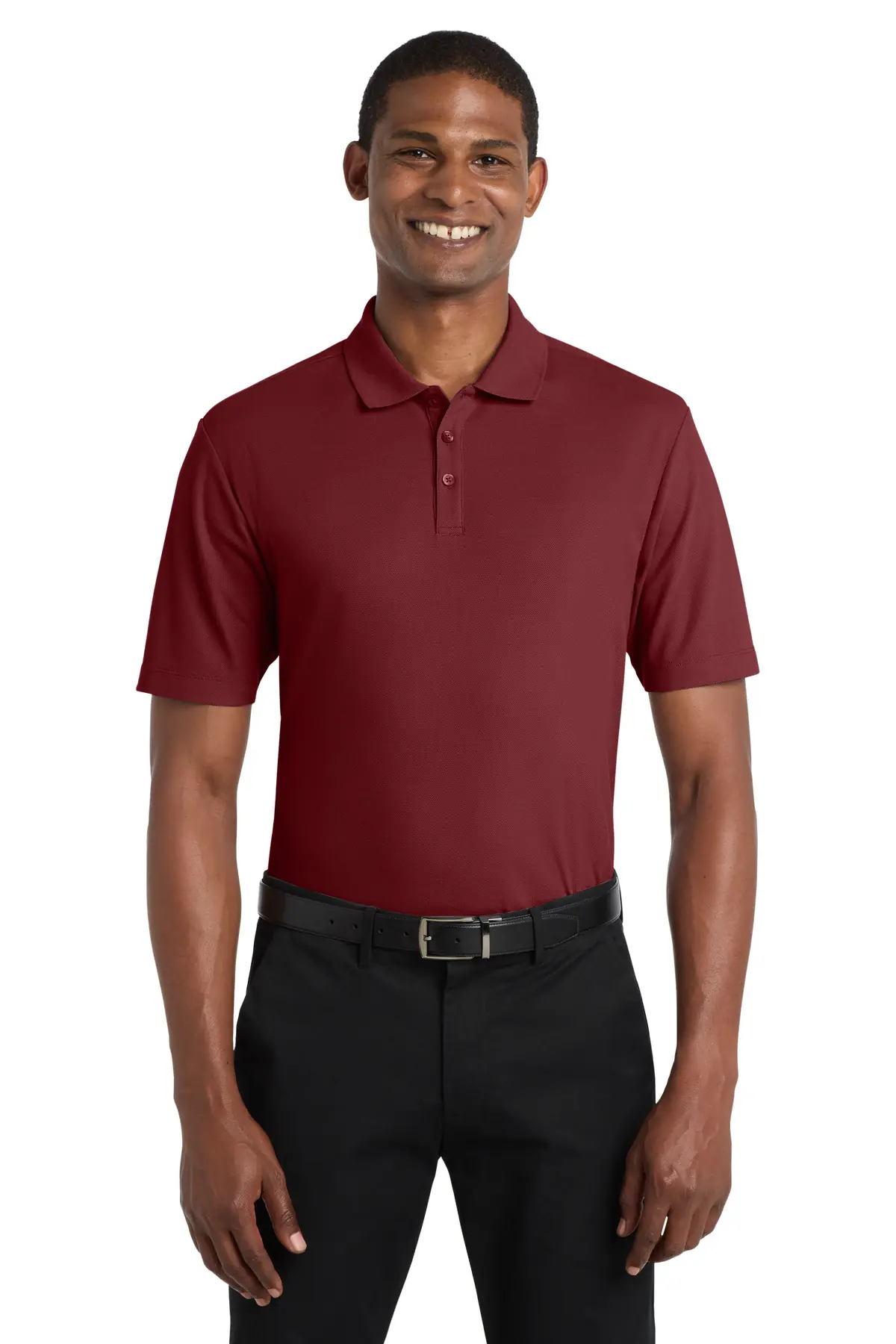 Port Authority SuperPro React Polo. in Burgundy