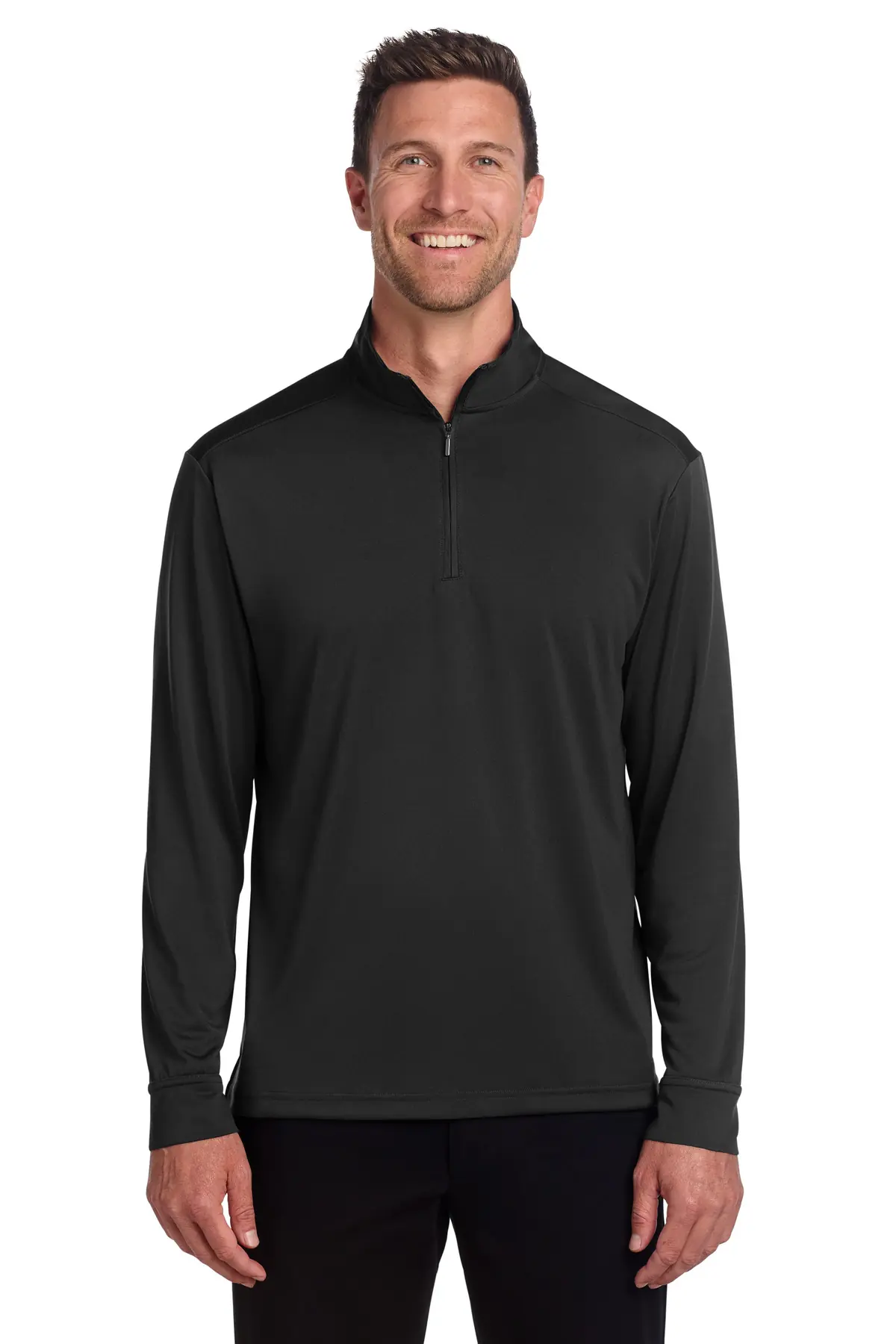 Port Authority C-FREE Snag-Proof 1/4-Zip in Deep Black