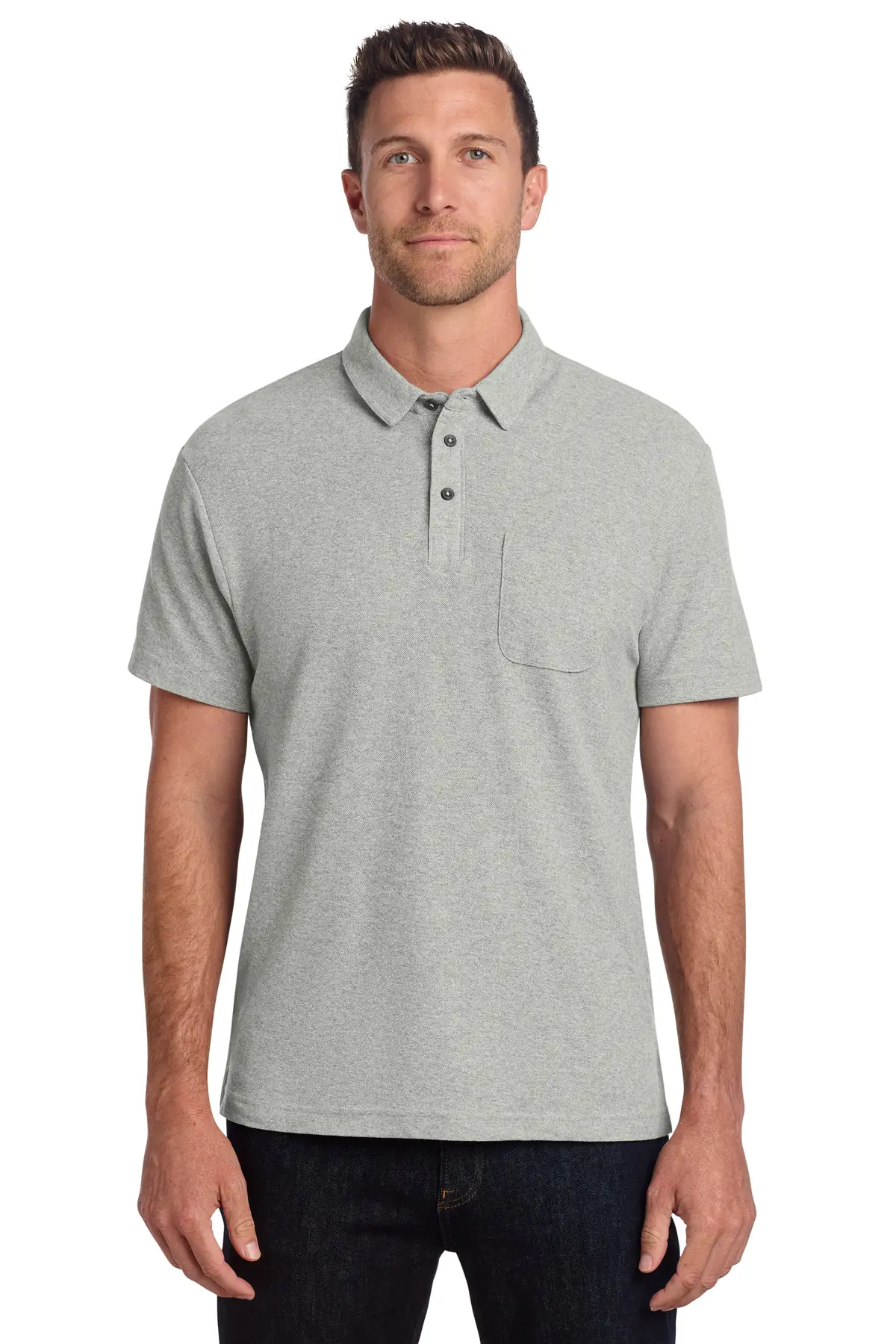 Port Authority C-FREE Cotton Blend Pique Pocket Polo