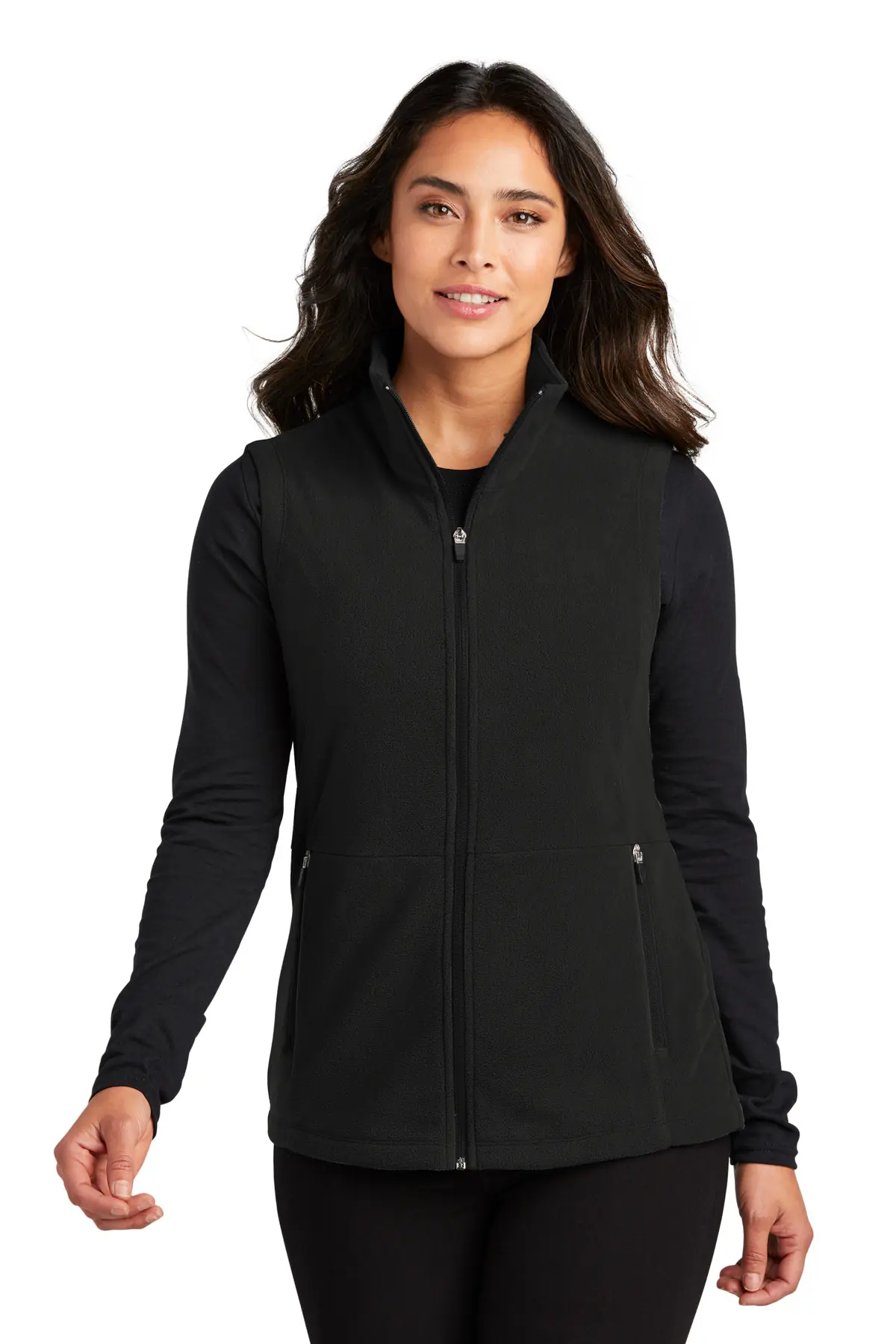 Port Authority Women's Accord Microfleece Vest in Black