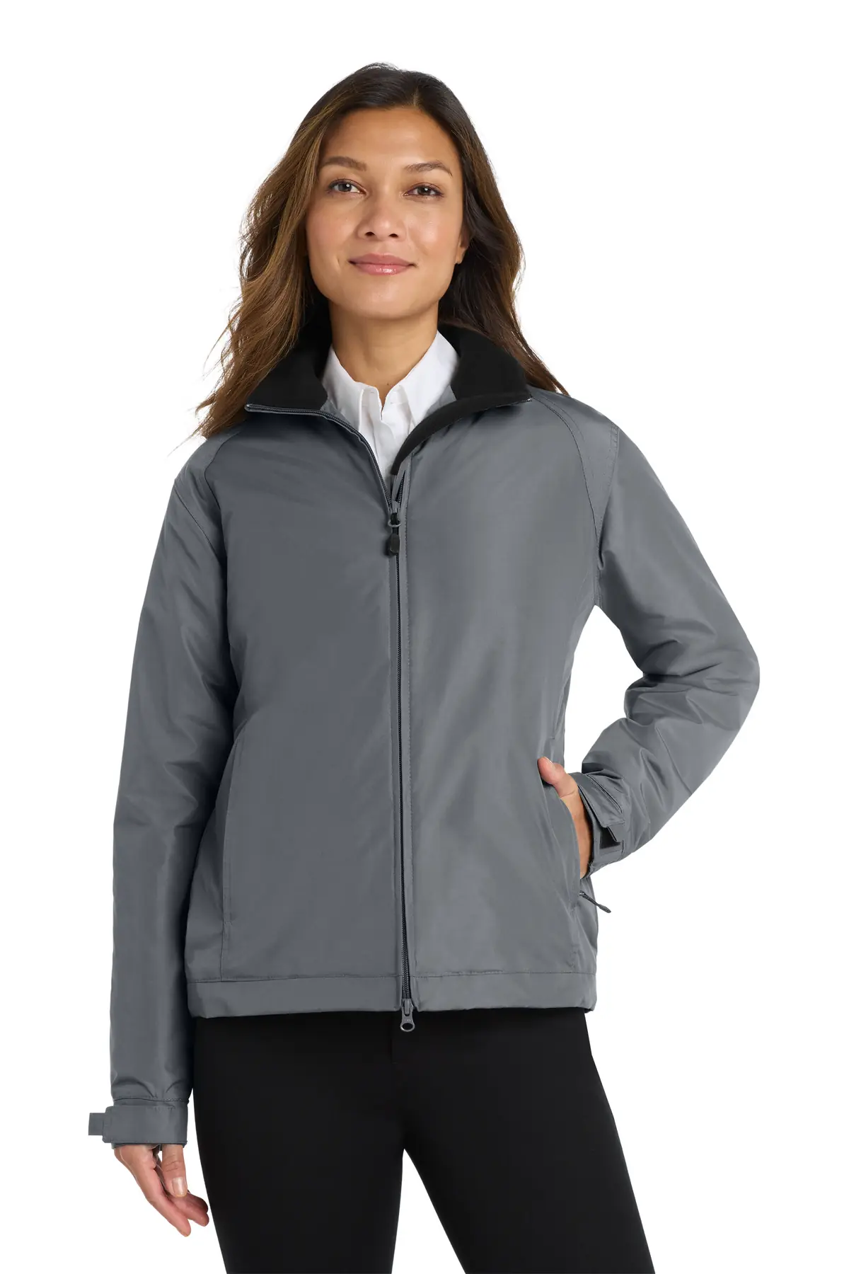 Port Authority Women's Challenger Jacket. in Steel Grey/ True Black