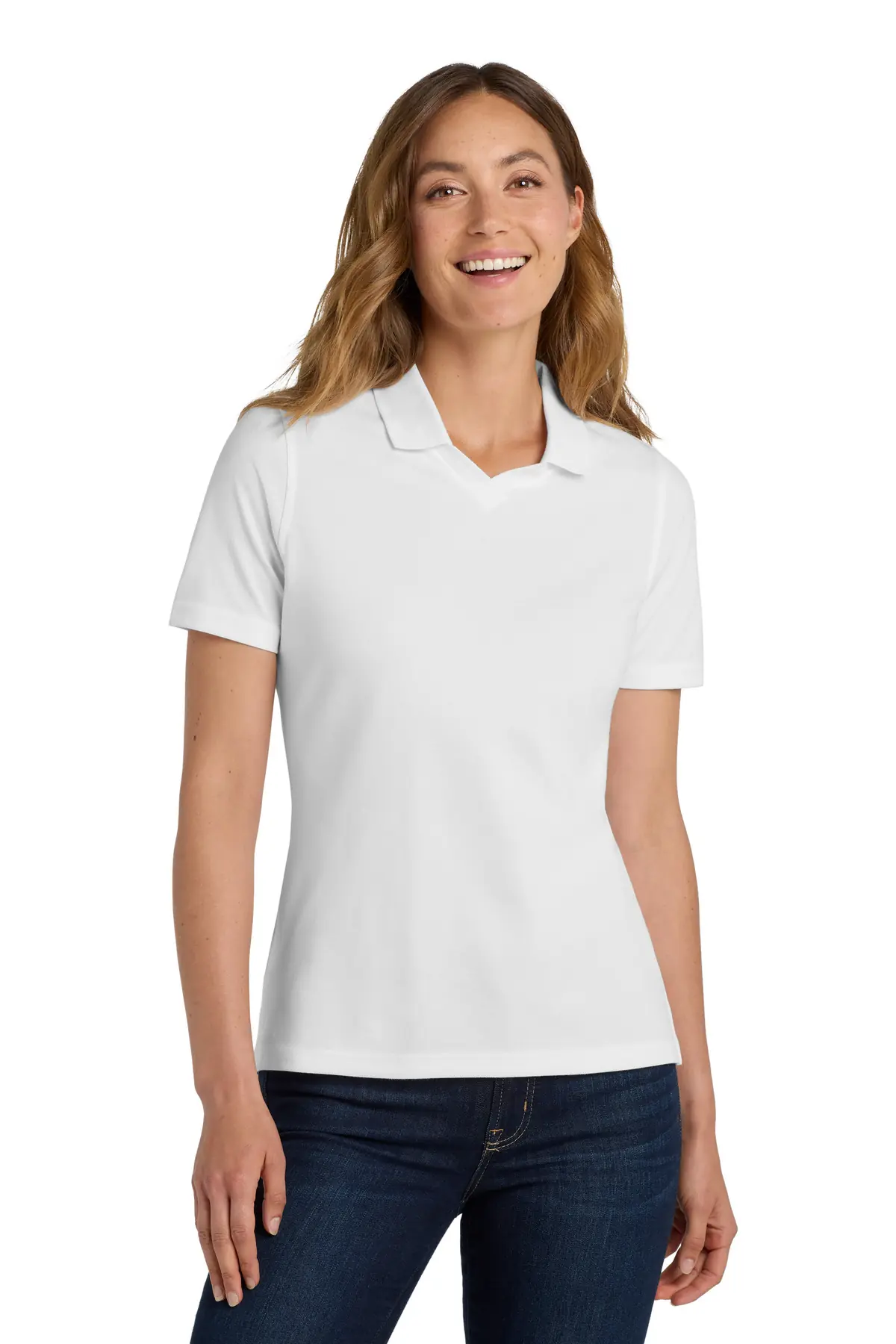 Port Authority Women's Rapid Dry Polo. in White