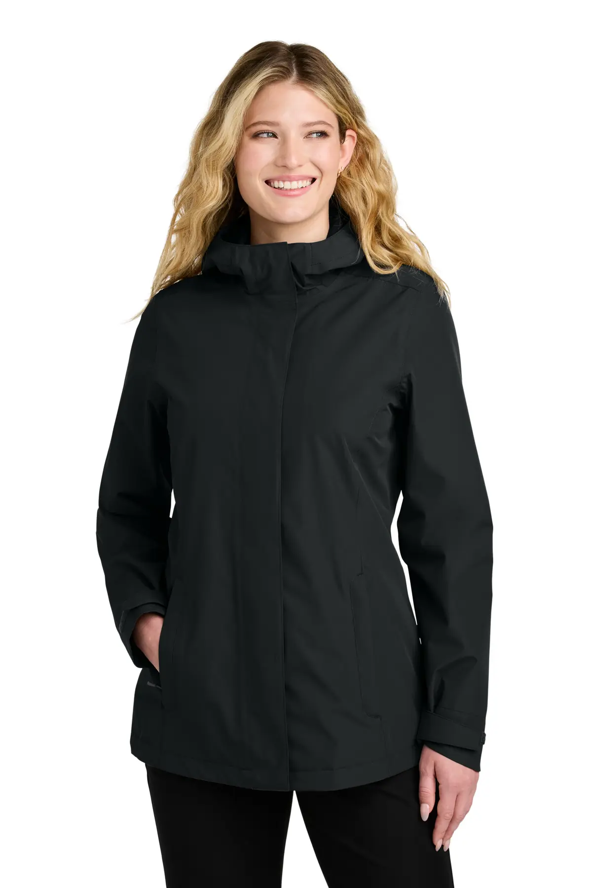 Port Authority Women's C-FREE Rain Jacket in Deep Black