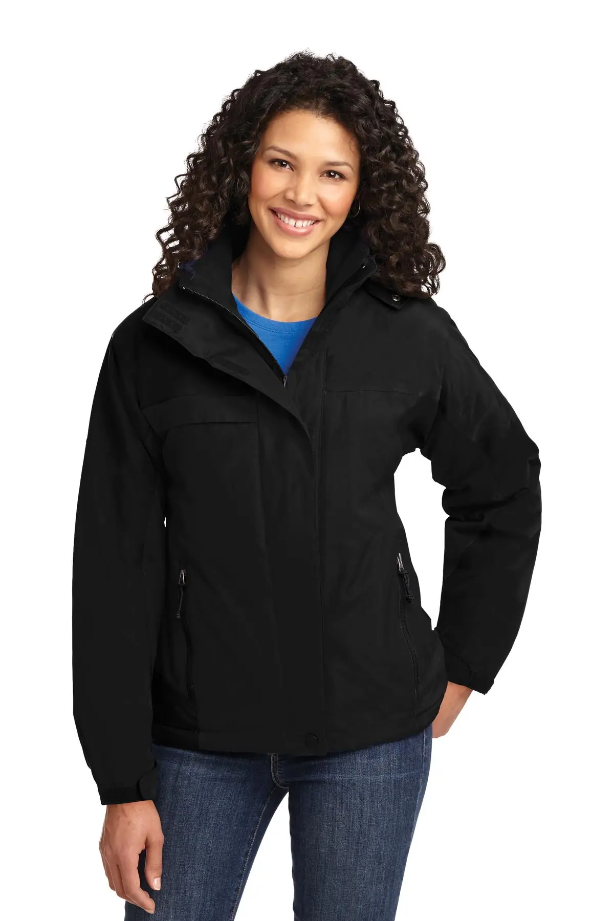 Port Authority Women's Nootka Jacket. in Black/ Black