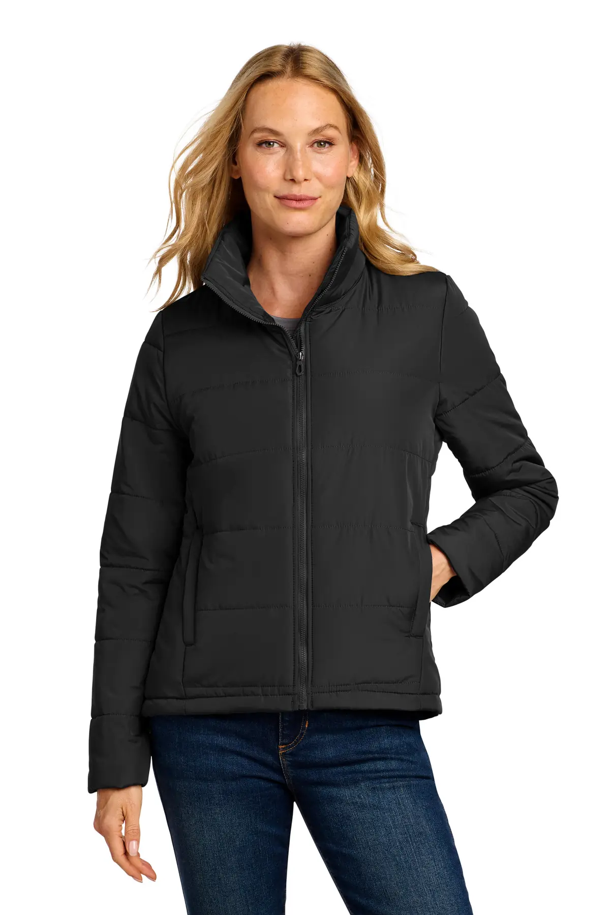 Port Authority Women's Puffer Jacket in Deep Black