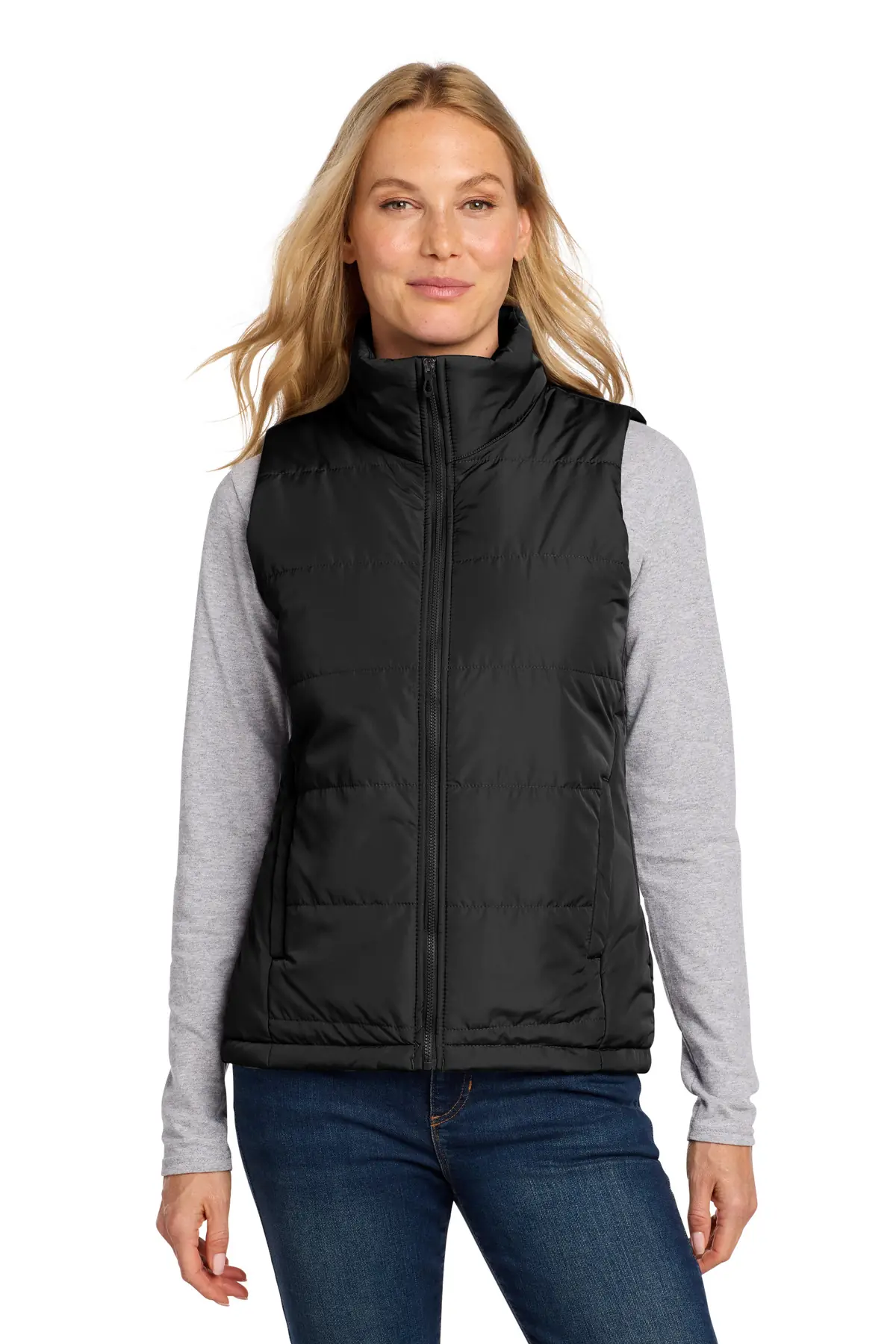 Port Authority Women's Puffer Vest in Deep Black