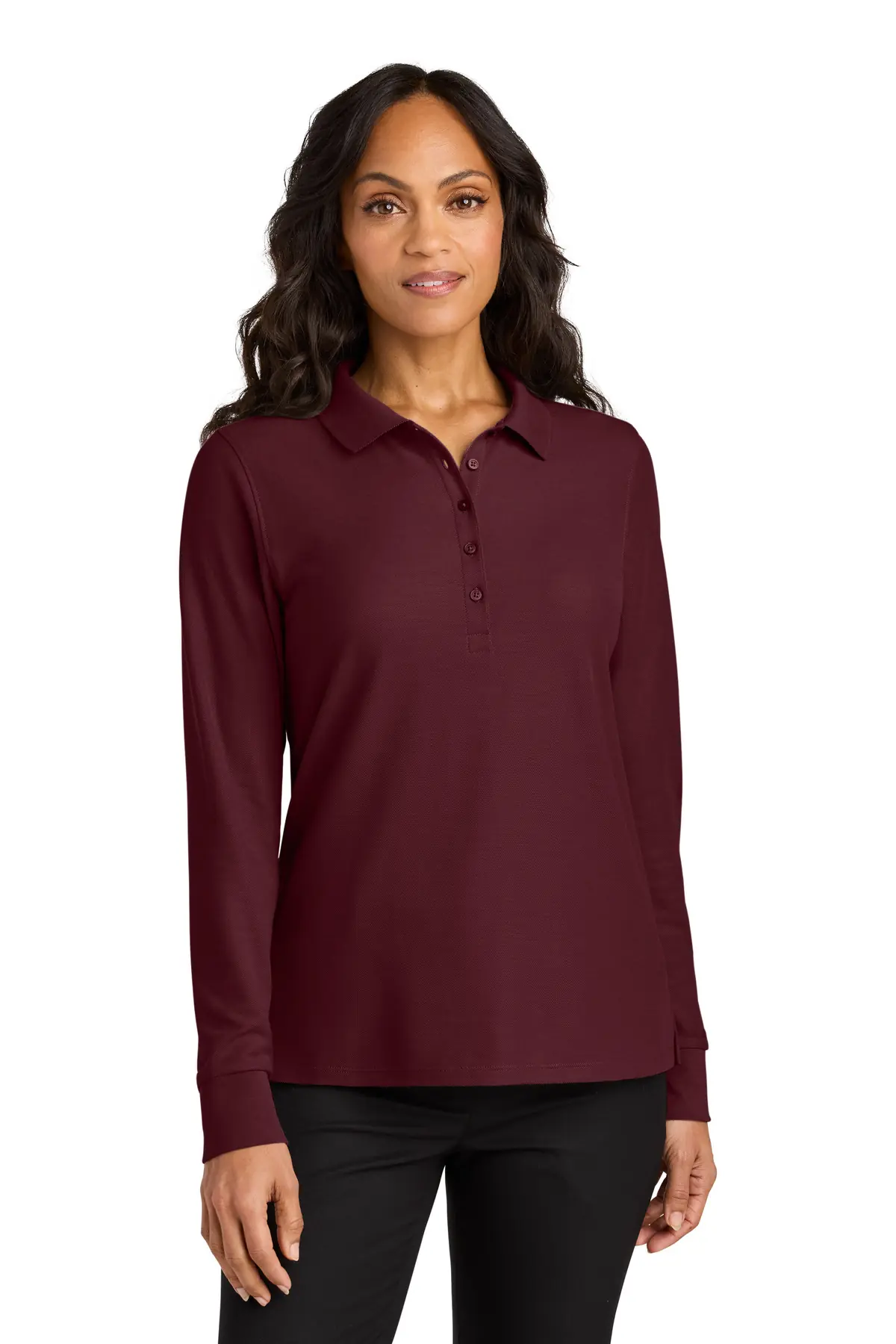 Port Authority Women's Wearever Signature Pique Long Sleeve Polo