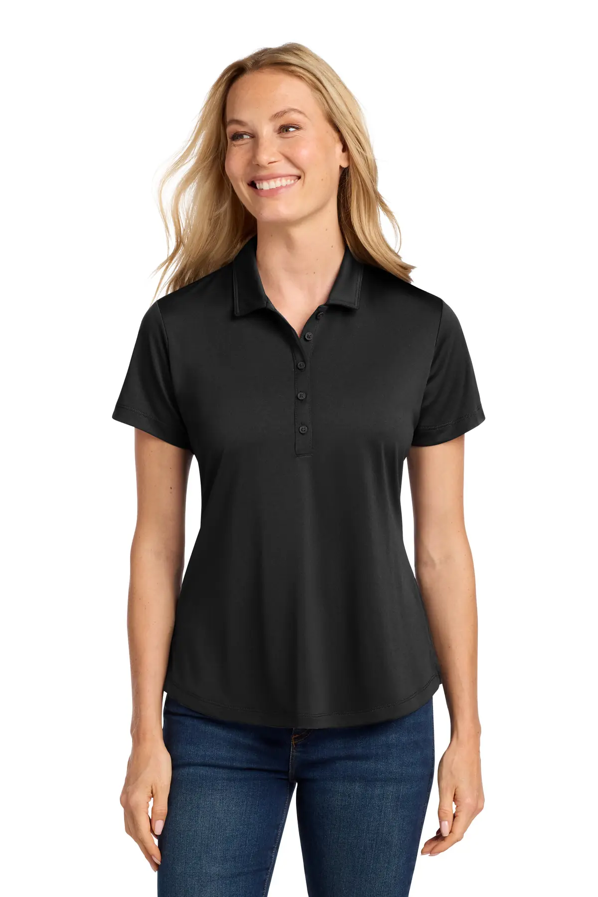 Port Authority Women's C-FREE Snag-Proof Polo in Deep Black