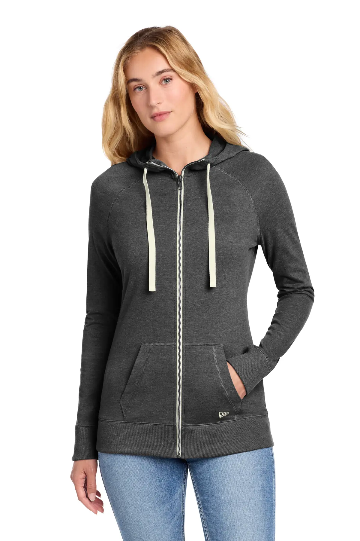 New Era Women's Sueded Cotton Blend Full-Zip Hoodie.