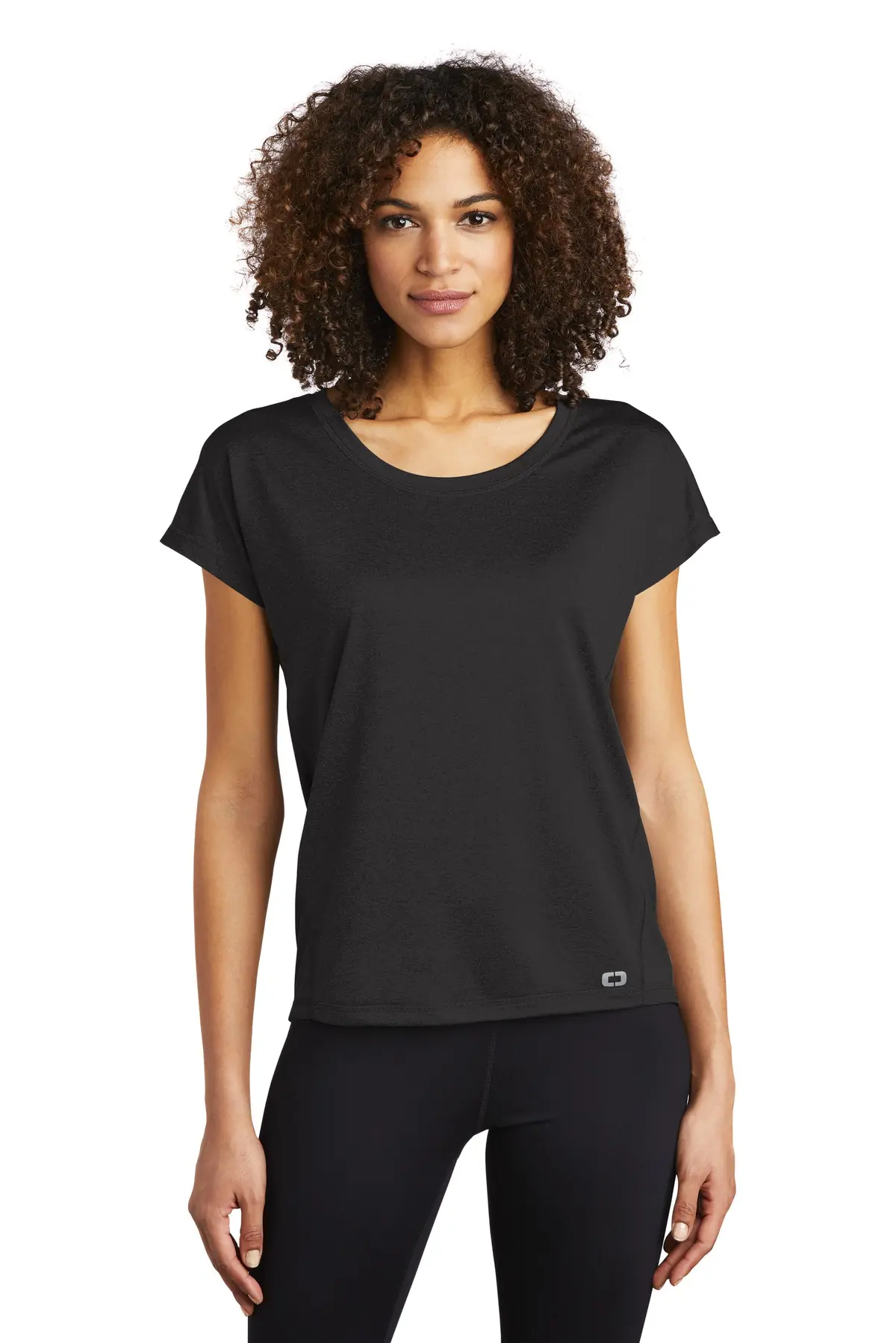 OGIO Women's Pulse Dolman Tee in Blacktop
