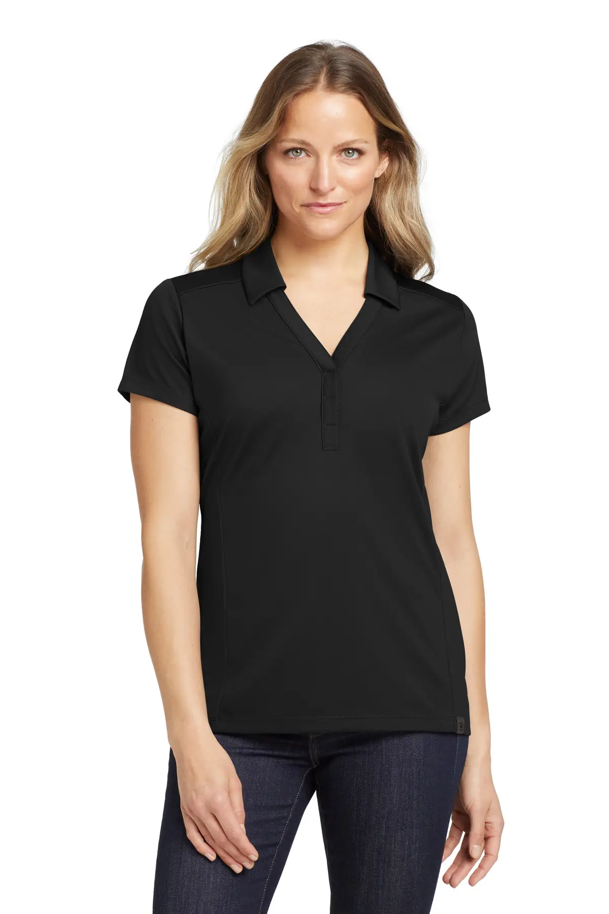 OGIO Women's Framework Polo. in Blacktop