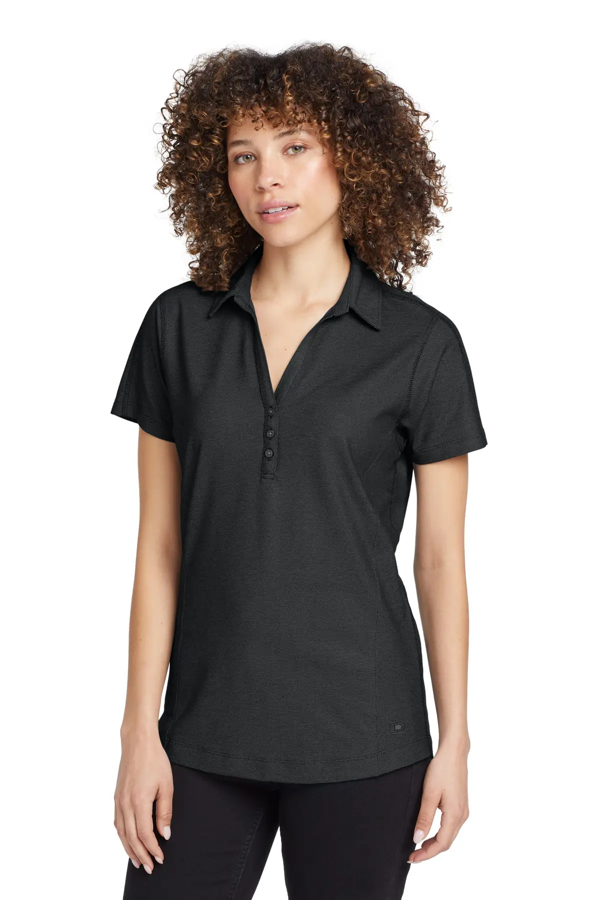 OGIO Women's Onyx Polo. in Blacktop