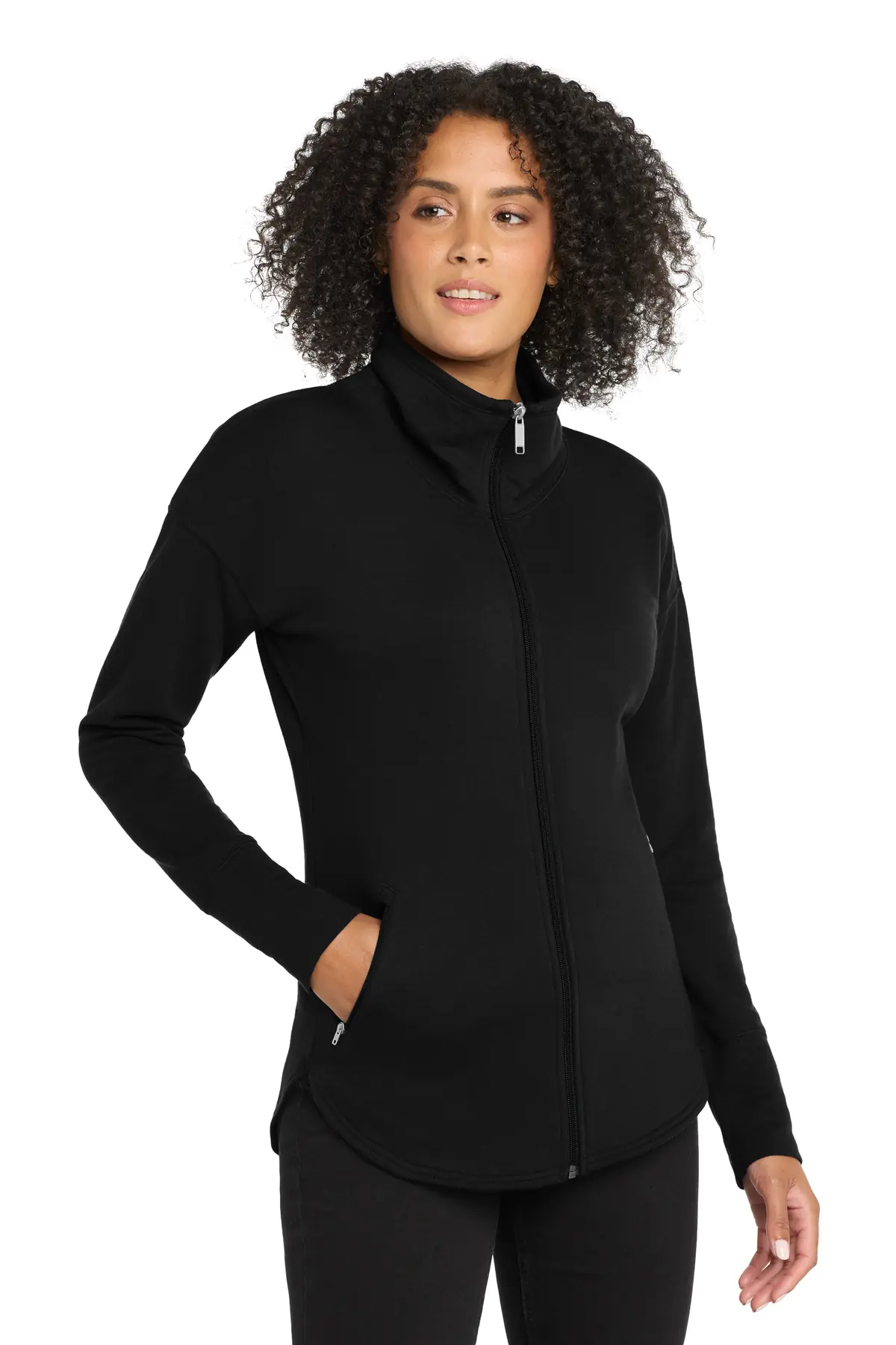 OGIO Women's Luuma Full-Zip Fleece. in Blacktop