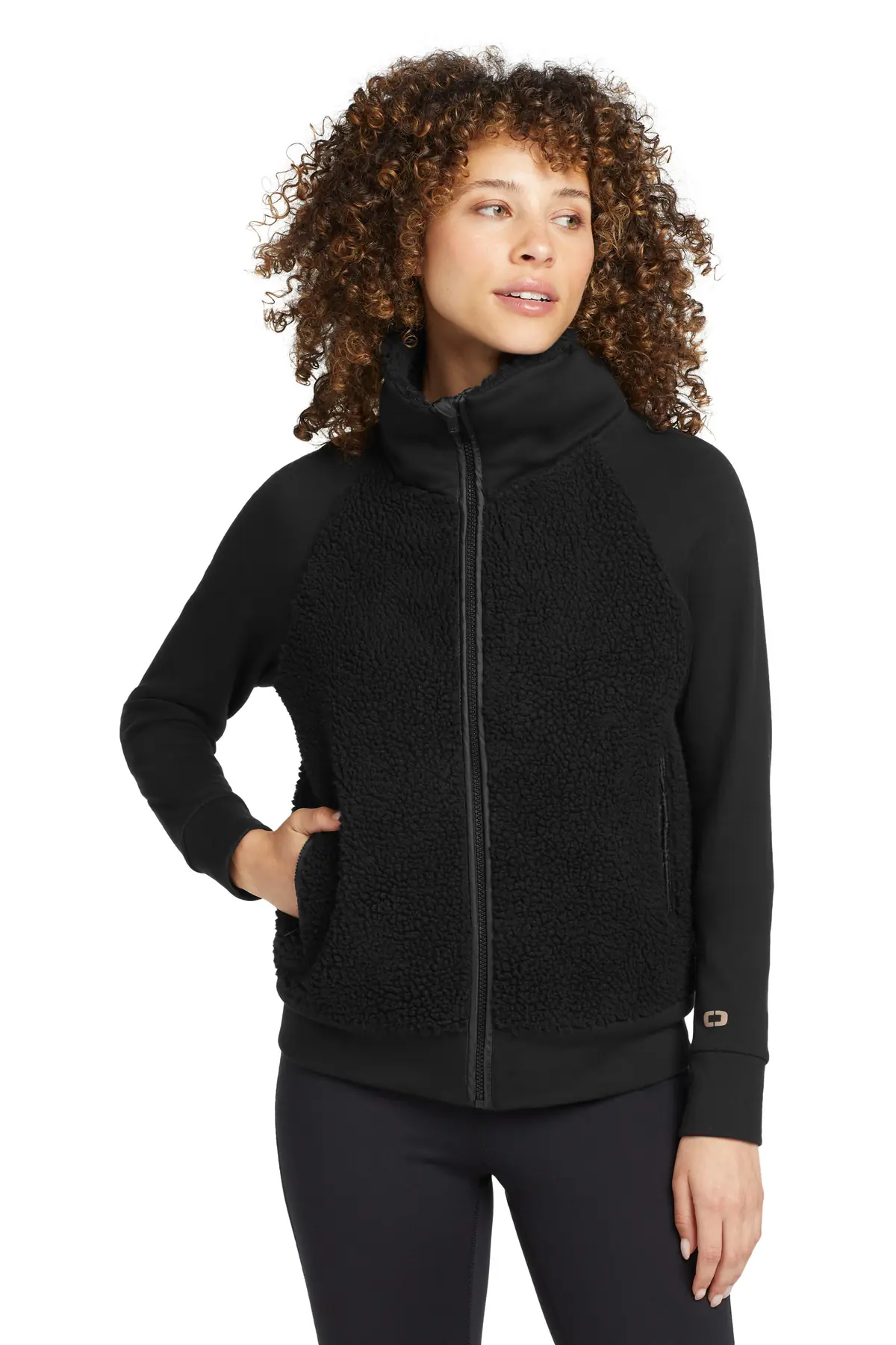 OGIO Women's Luuma Sherpa Full-Zip. in Blacktop