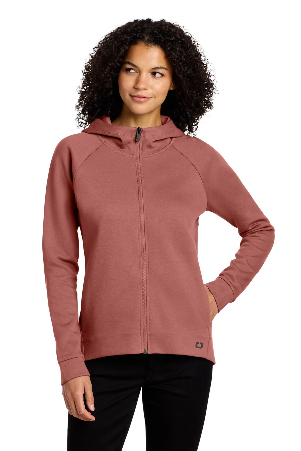 OGIO Women's Bolt Full-Zip Hoodie in Deep Rose