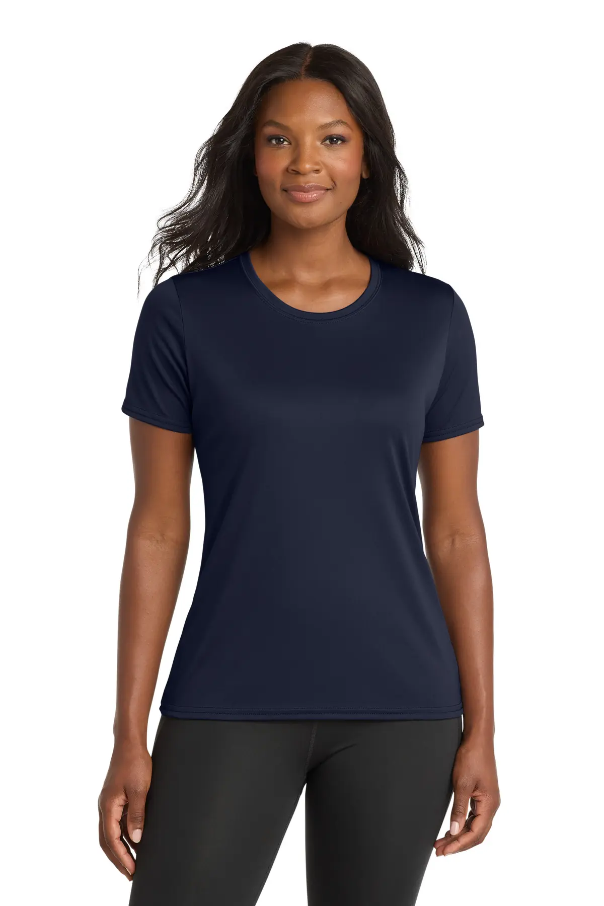 Port & Co Women's Performance Tee. in Deep Navy