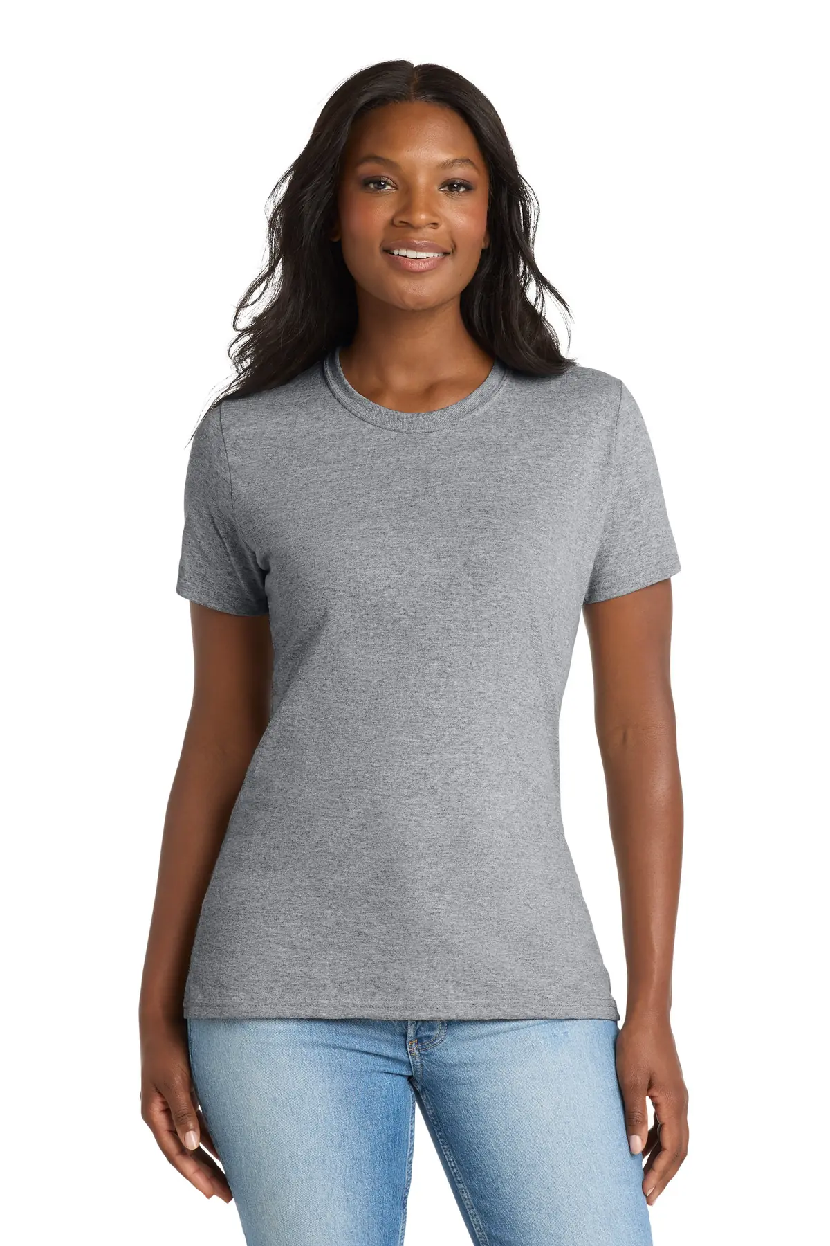 Port & Co Women's Core Blend Tee. in Athletic Heather