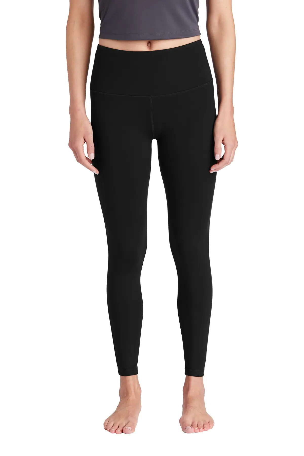 Sport-Tek Women's High Rise 7/8 Legging in Black