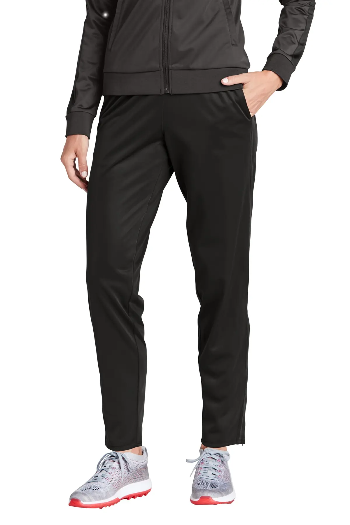 Sport-Tek Women's Tricot Track Jogger. in Black