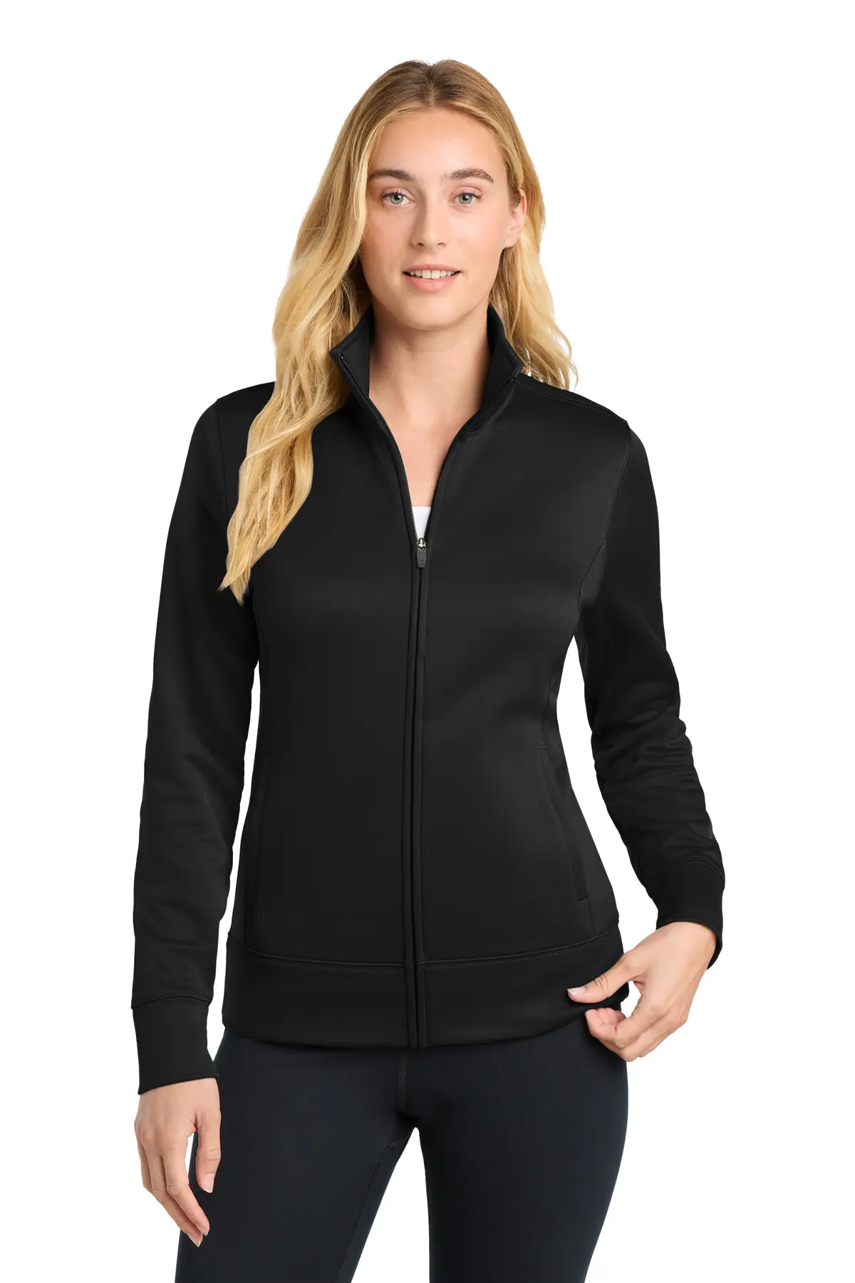 Sport-Tek Women's Sport-Wick Fleece Full-Zip Jacket.