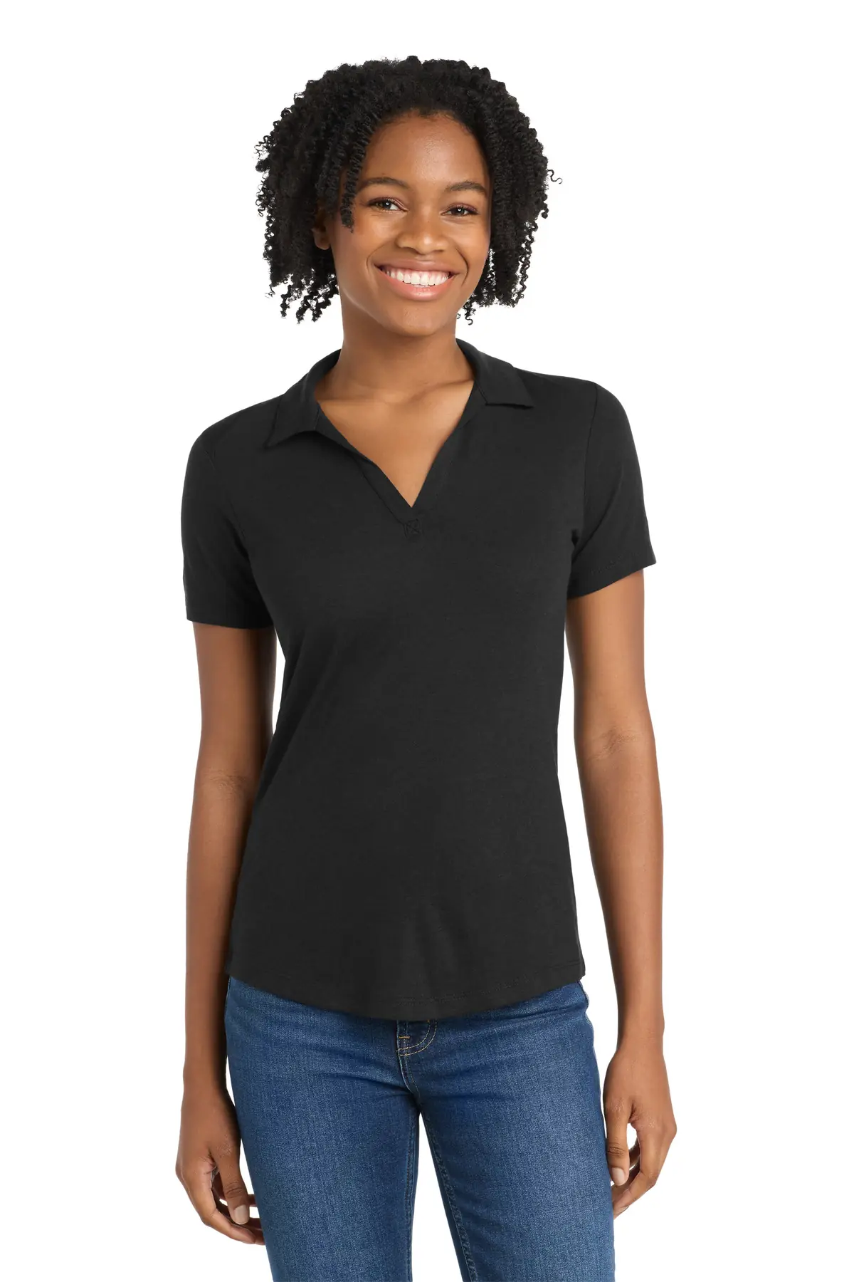 Sport-Tek Women's PosiCharge Tri-Blend Wicking Polo.