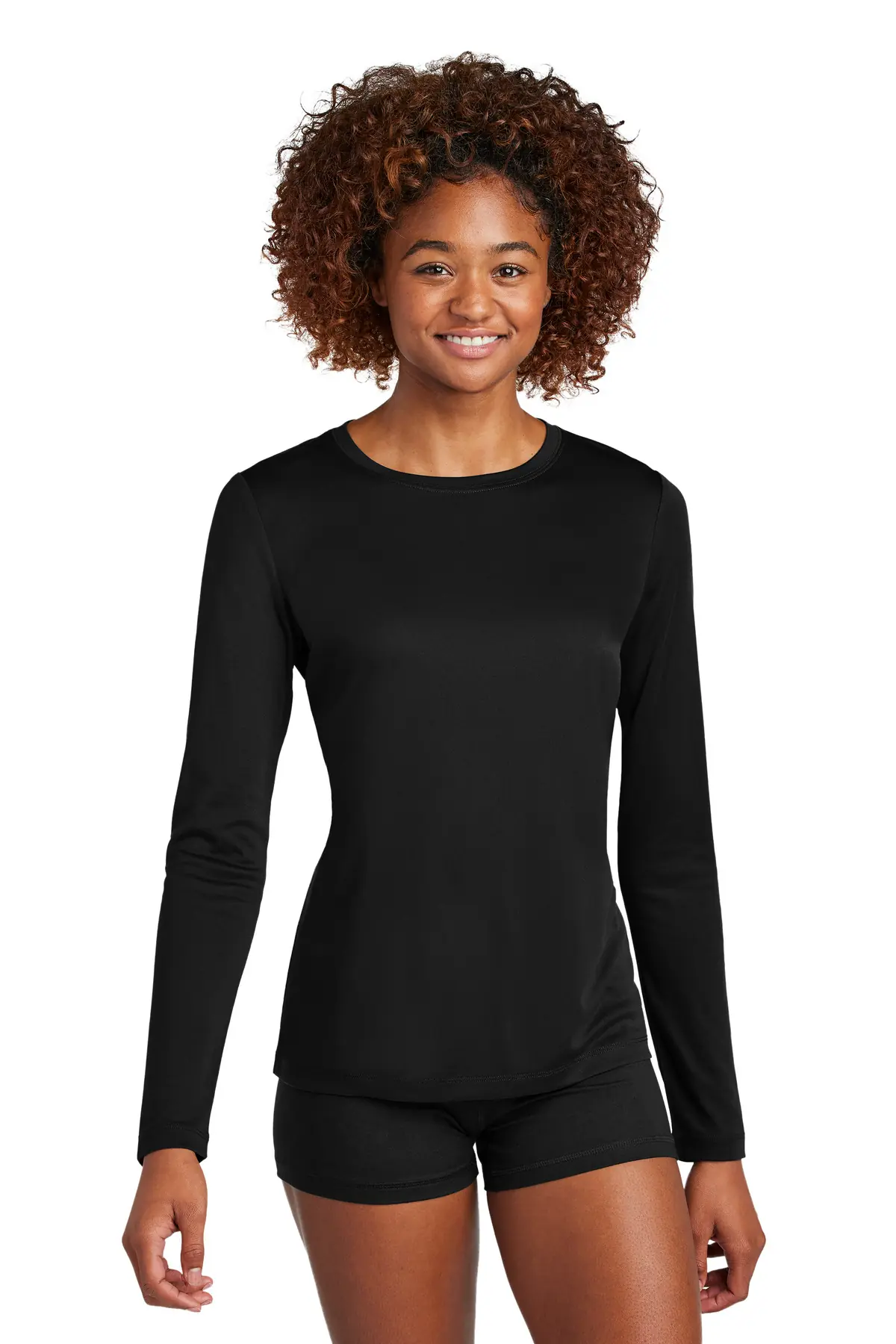 Sport-Tek Women's Posi-UV Pro Long Sleeve in Black
