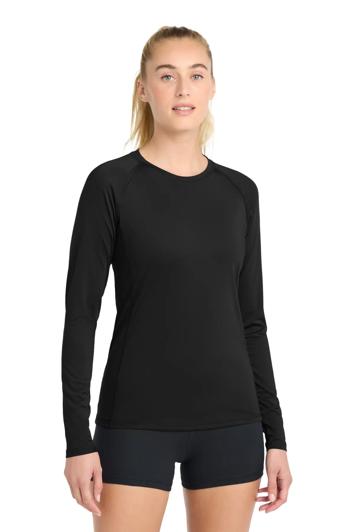 Sport-Tek Women's Long Sleeve Rashguard Tee.