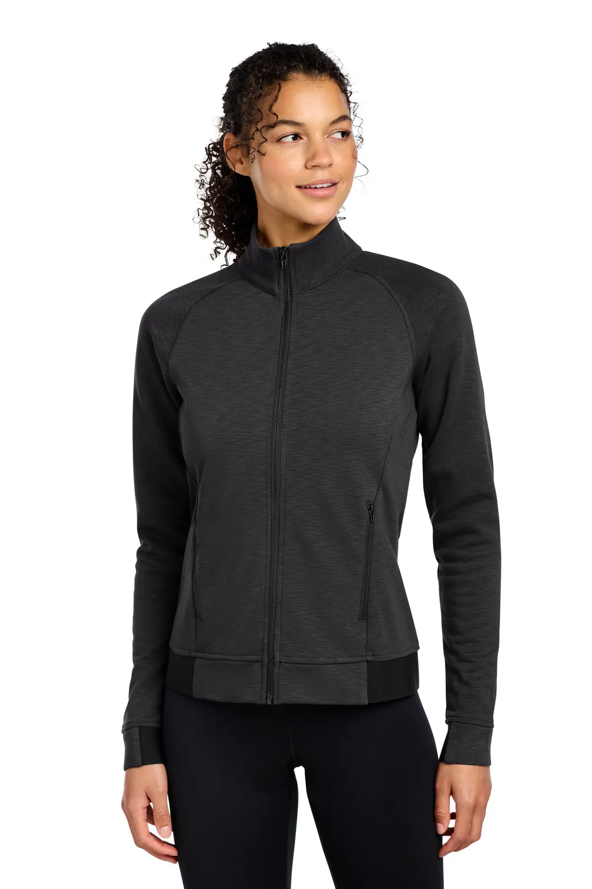 Sport-Tek Women's PosiCharge Strive Full-Zip in Black