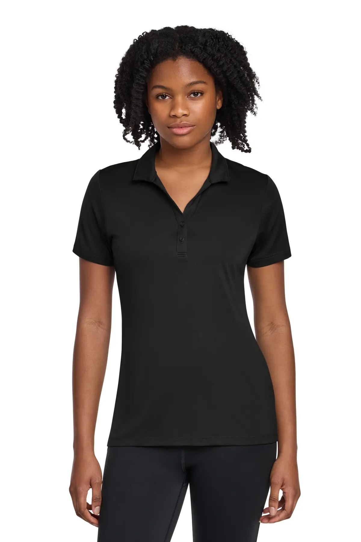 Sport-Tek Women's PosiCharge Re-Compete Polo in Black