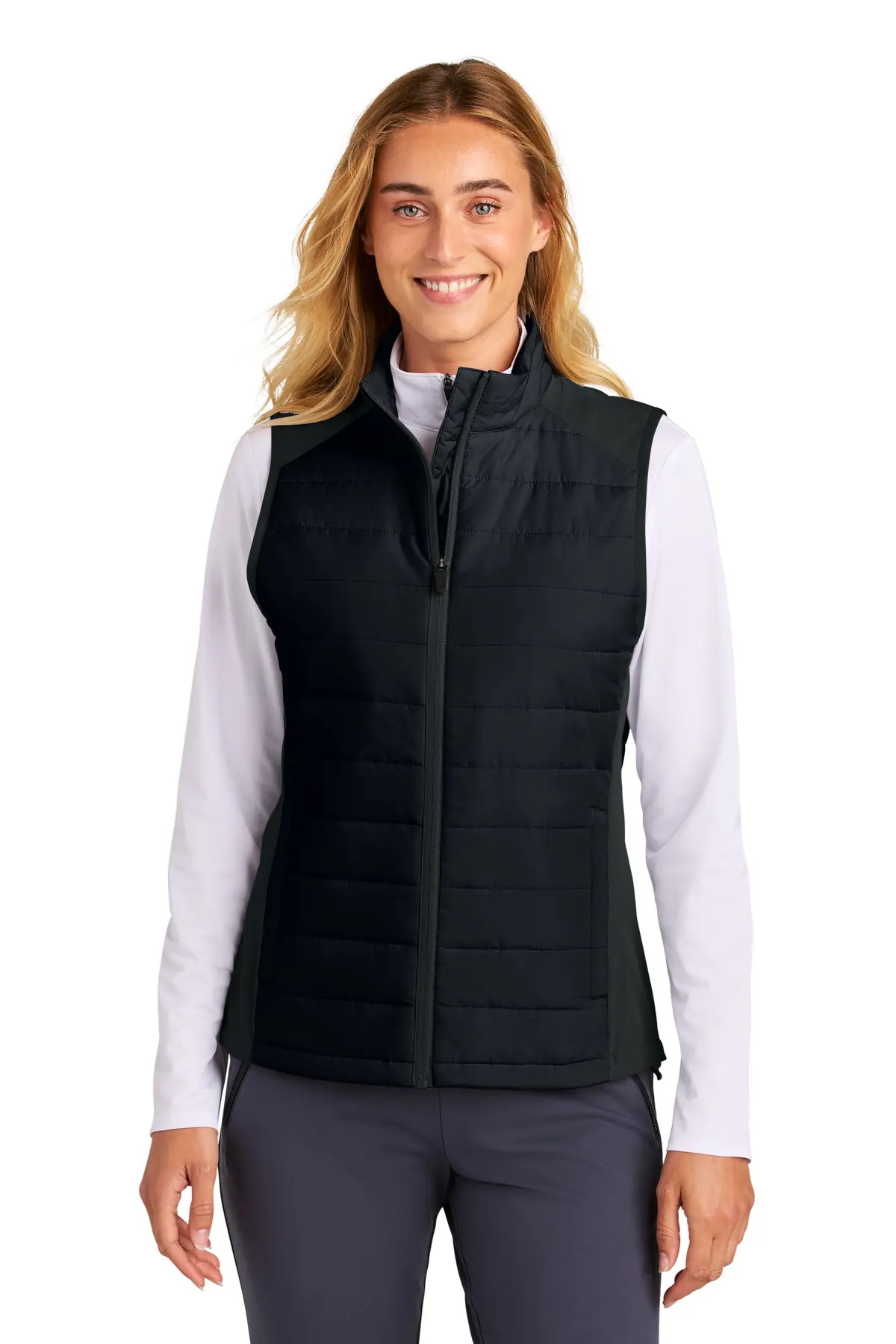 Sport-Tek Women's Teknical Hybrid Vest in Black