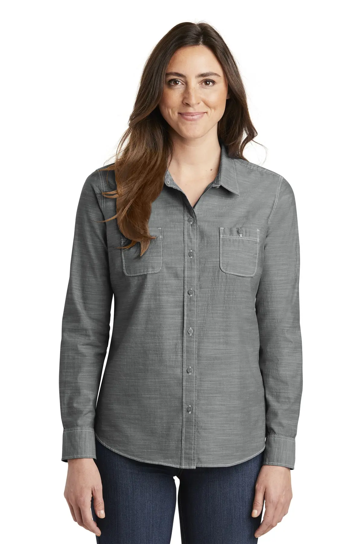 Port Authority Women's Slub Chambray Shirt.