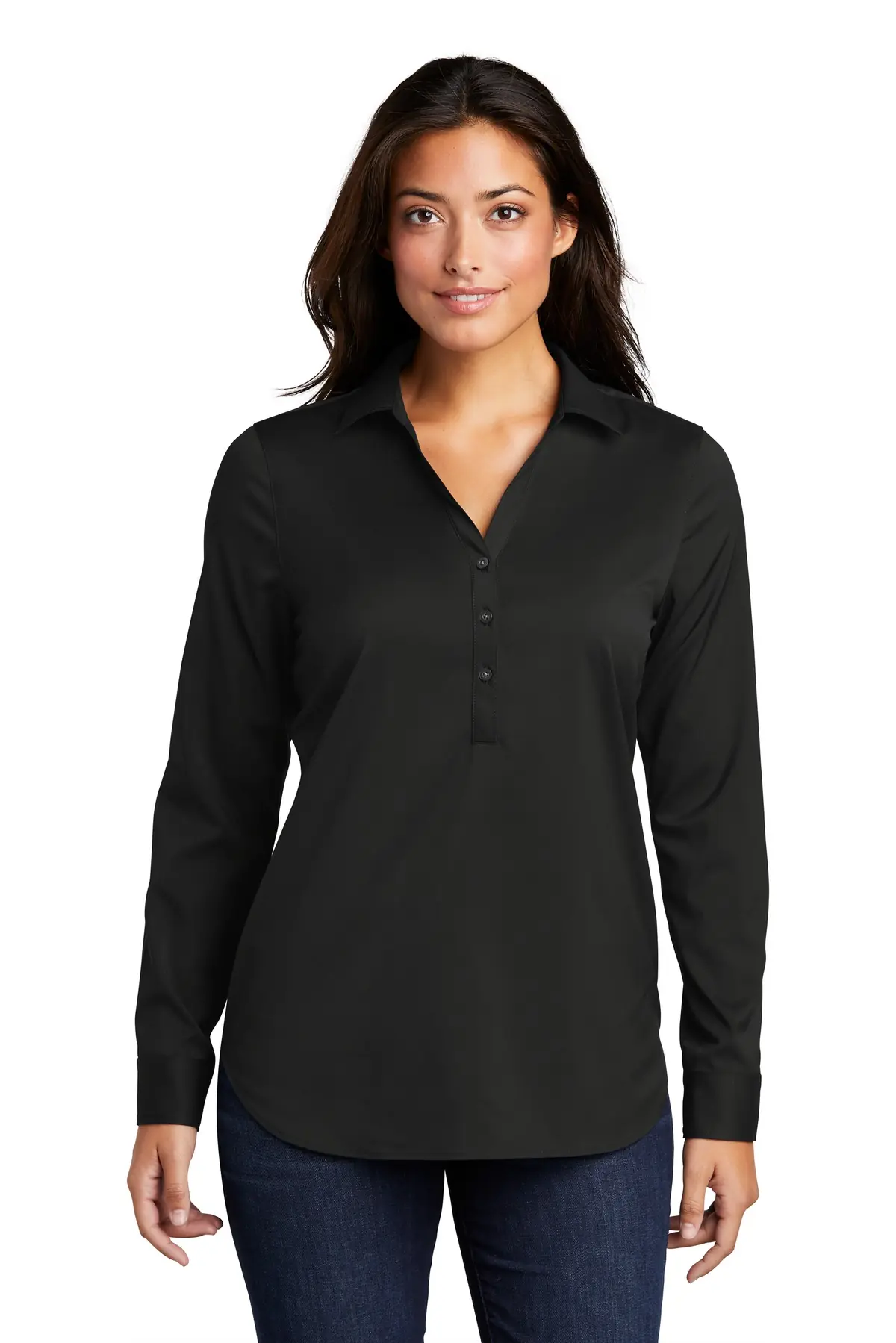 Port Authority Ladies City Stretch Tunic in Black