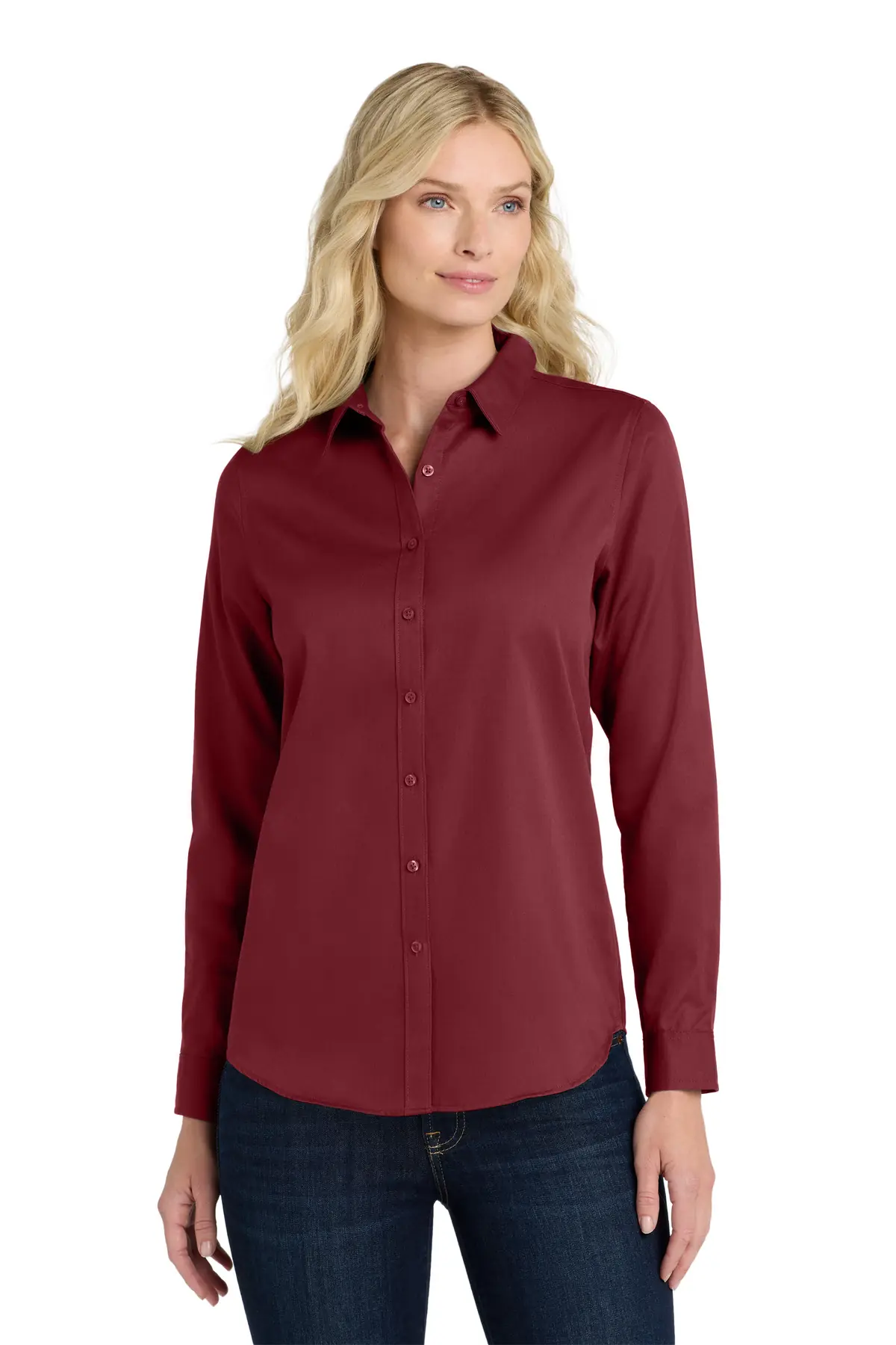 Port Authority Women's Long Sleeve SuperPro ReactTwill Shirt.
