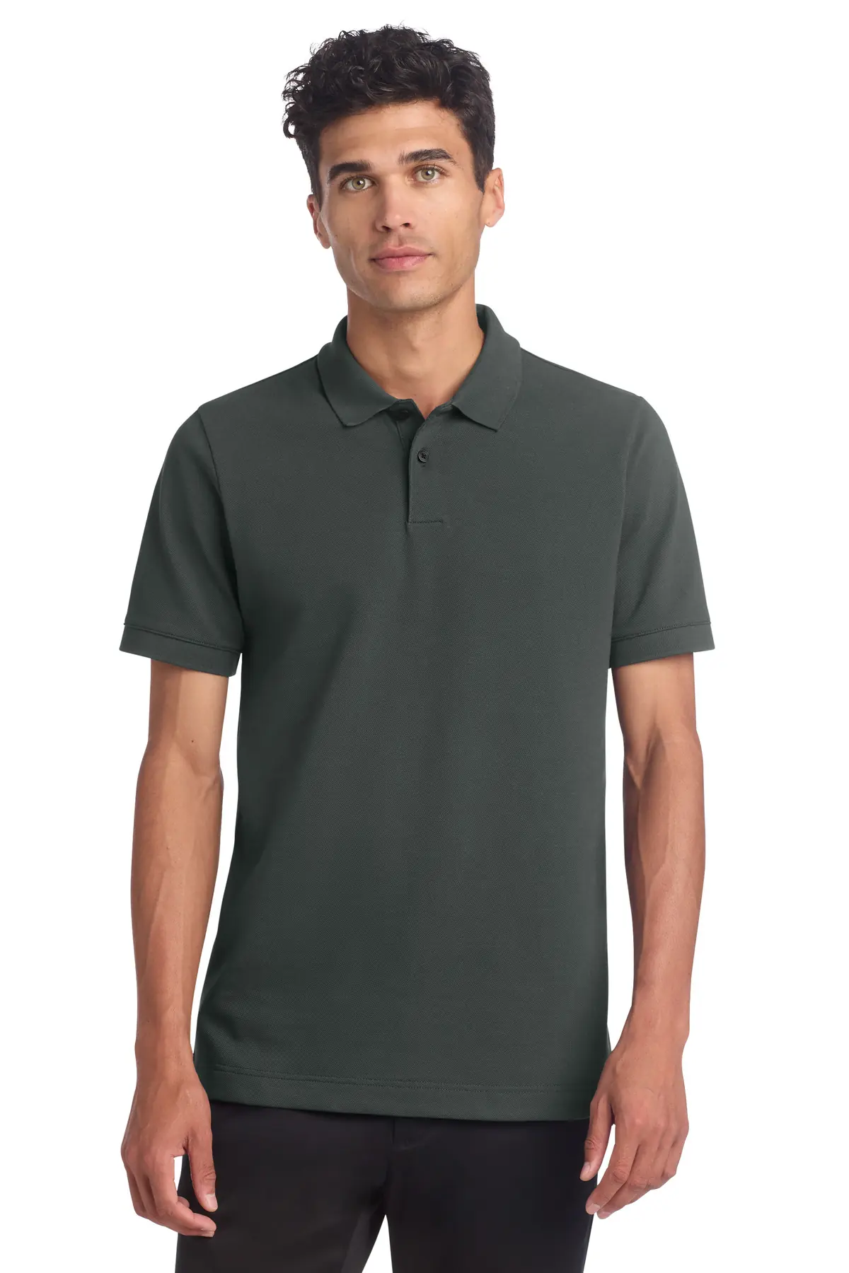 Mercer+Mettle Stretch Heavyweight Pique Polo in Anchor Grey