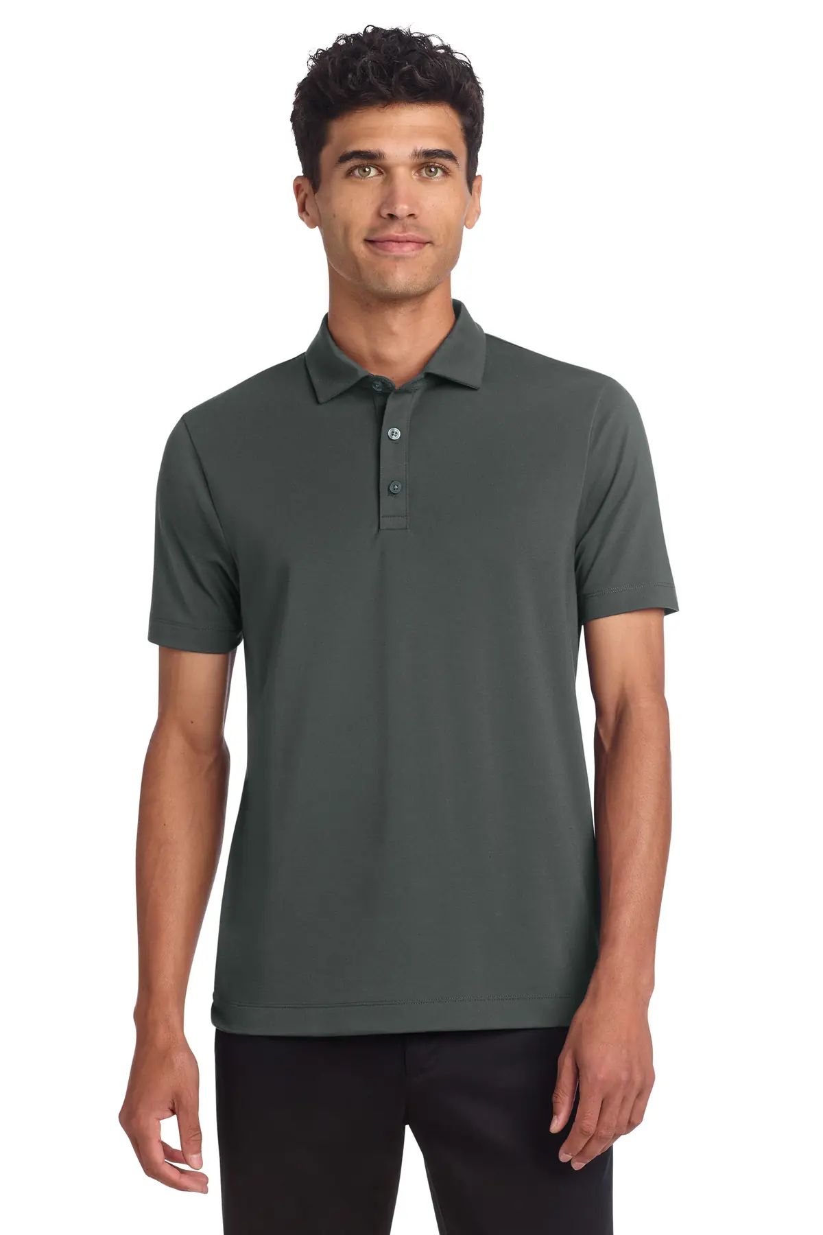 Mercer+Mettle Stretch Jersey Polo in Anchor Grey