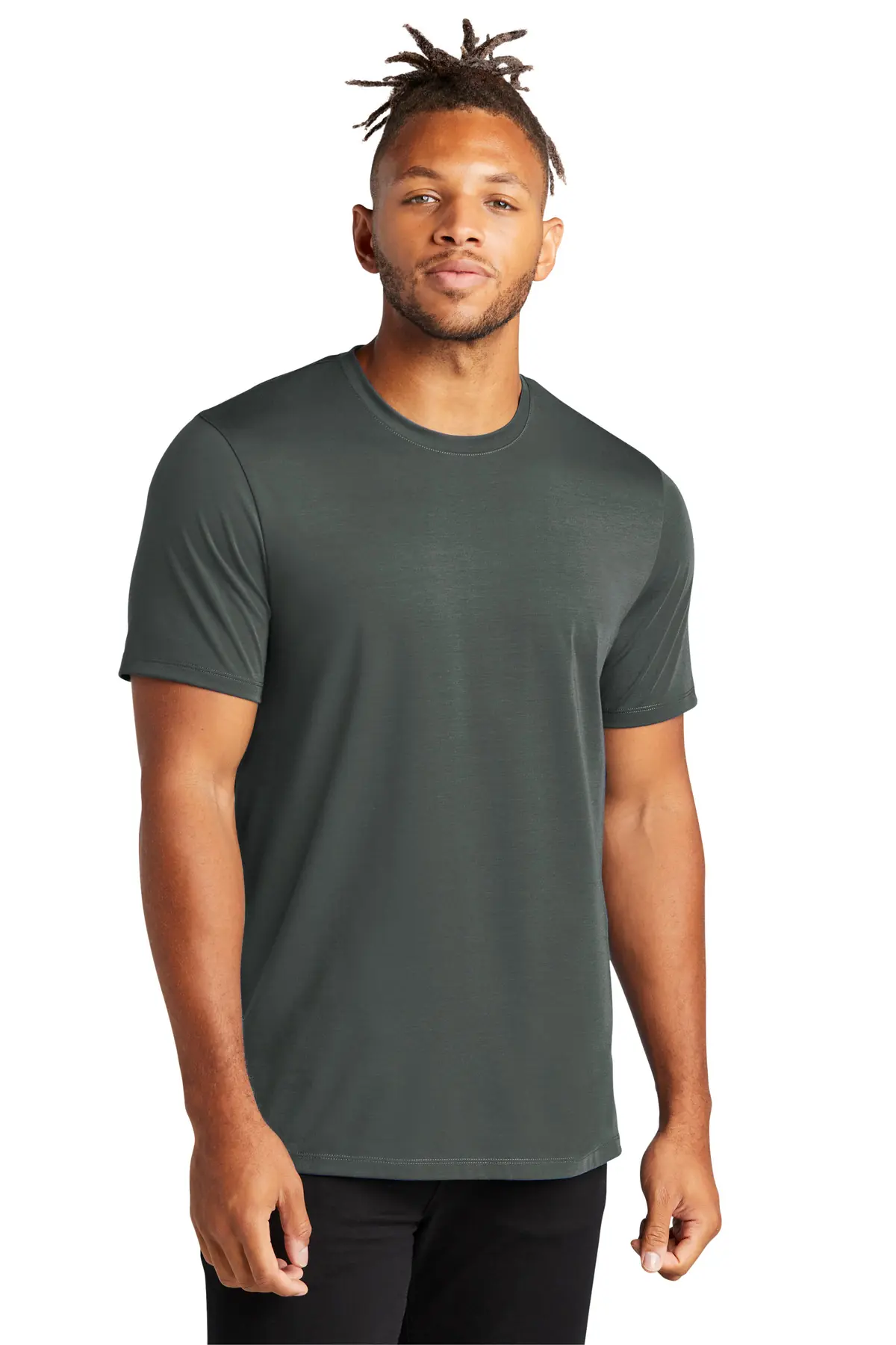 Mercer+Mettle Stretch Jersey Crew in Anchor Grey