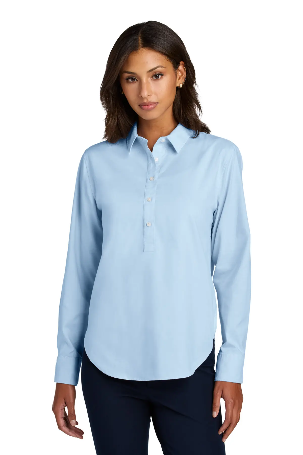 Mercer+Mettle Women's Long Sleeve Modern Oxford Shirt in Light Blue