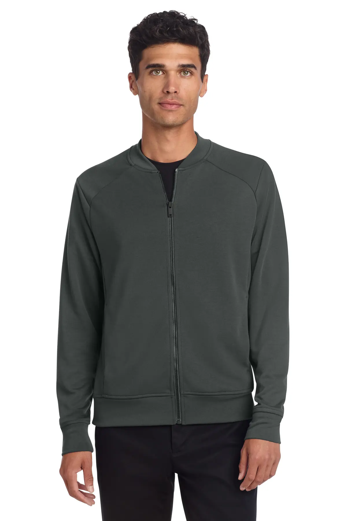 Mercer+Mettle Double-Knit Bomber in Anchor Grey
