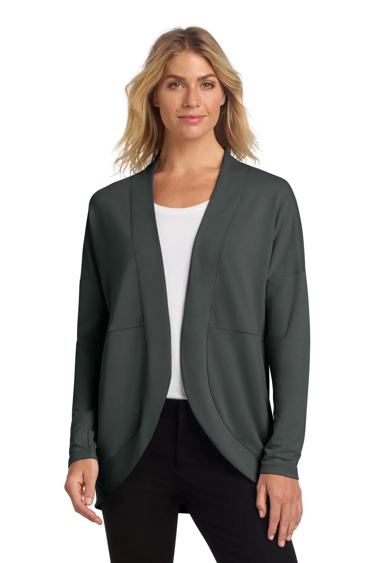 Mercer+Mettle Women's Stretch Open-Front Cardigan in Anchor Grey
