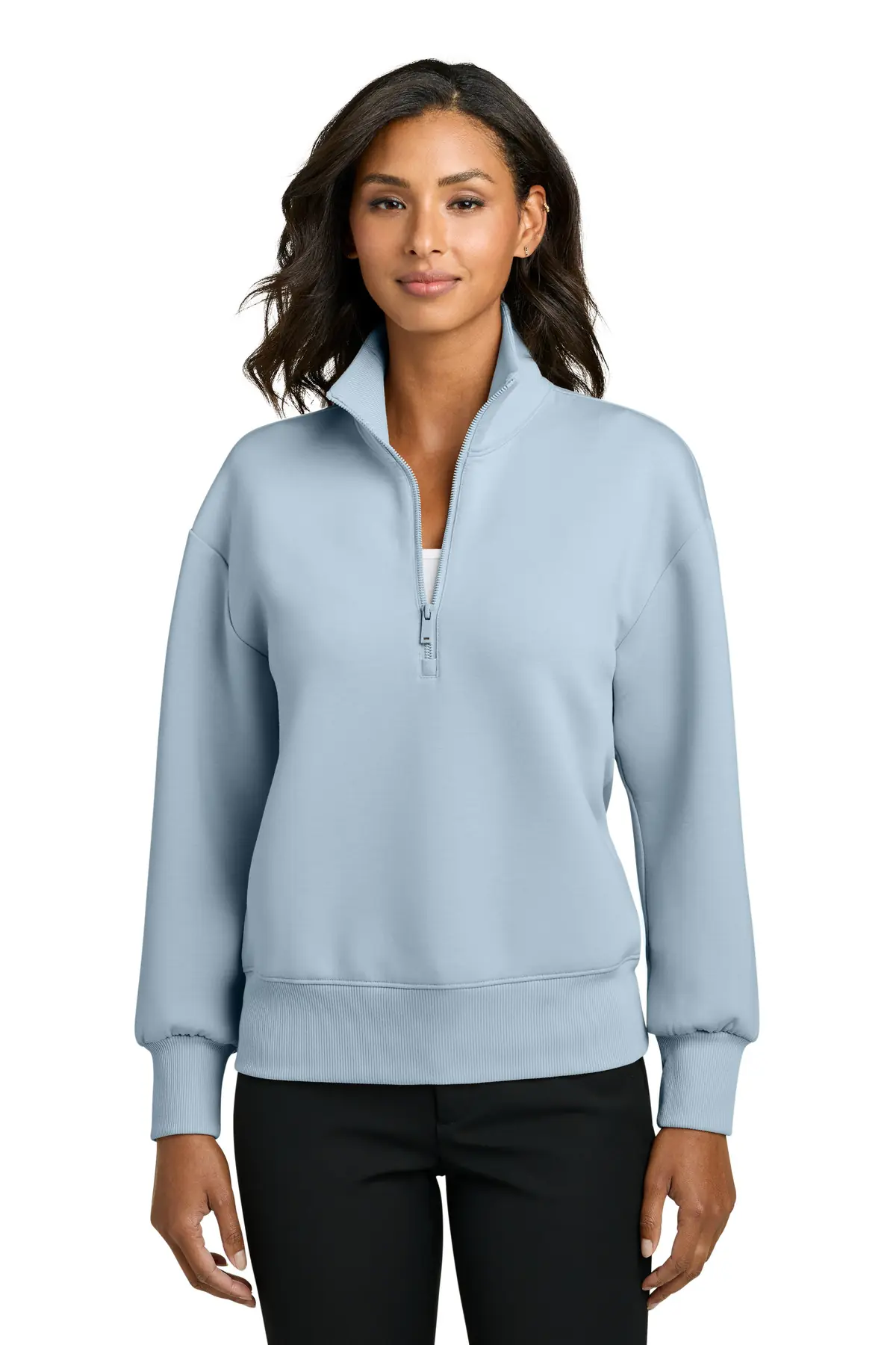 Mercer+Mettle Women's Soft Spacer 1/4-Zip in Celestial Blue