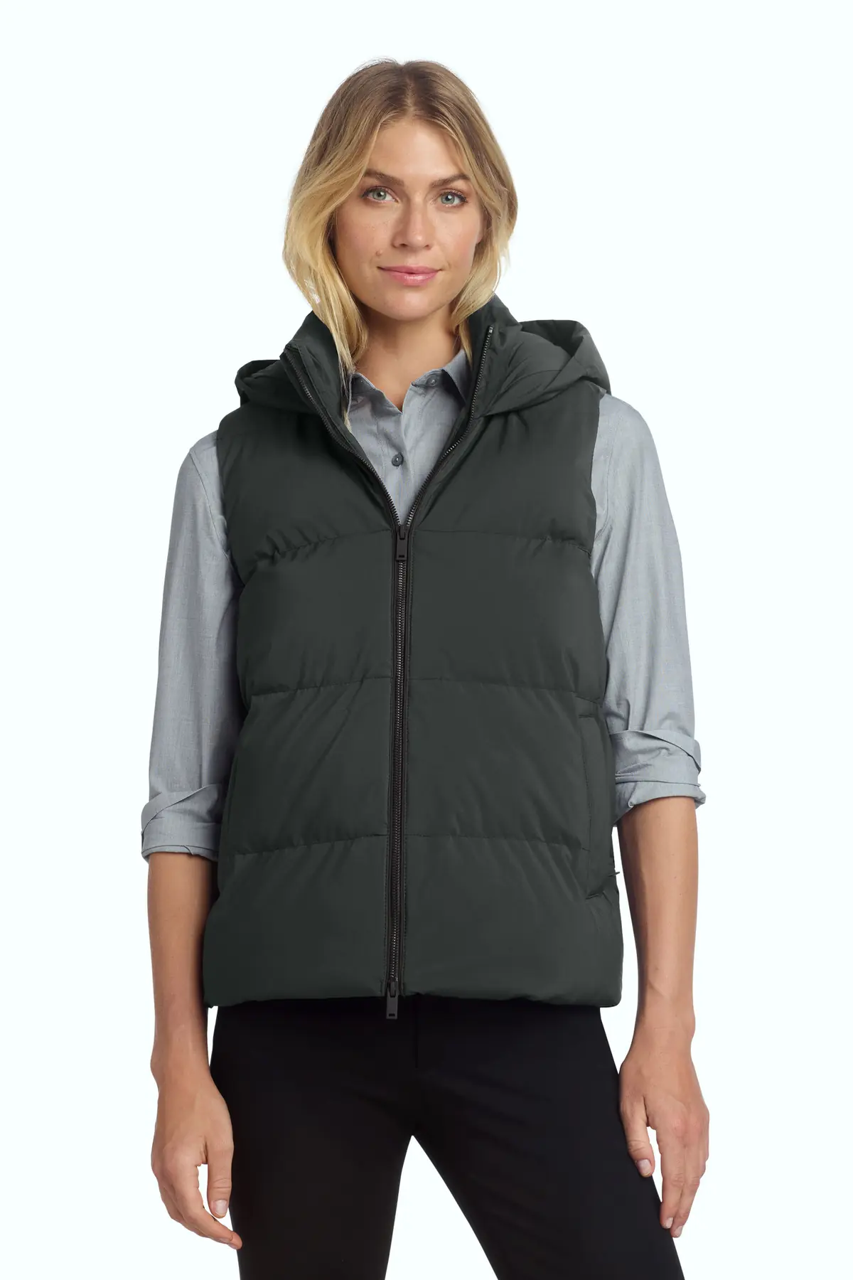 Mercer+Mettle Women's Puffy Vest in Anchor Grey