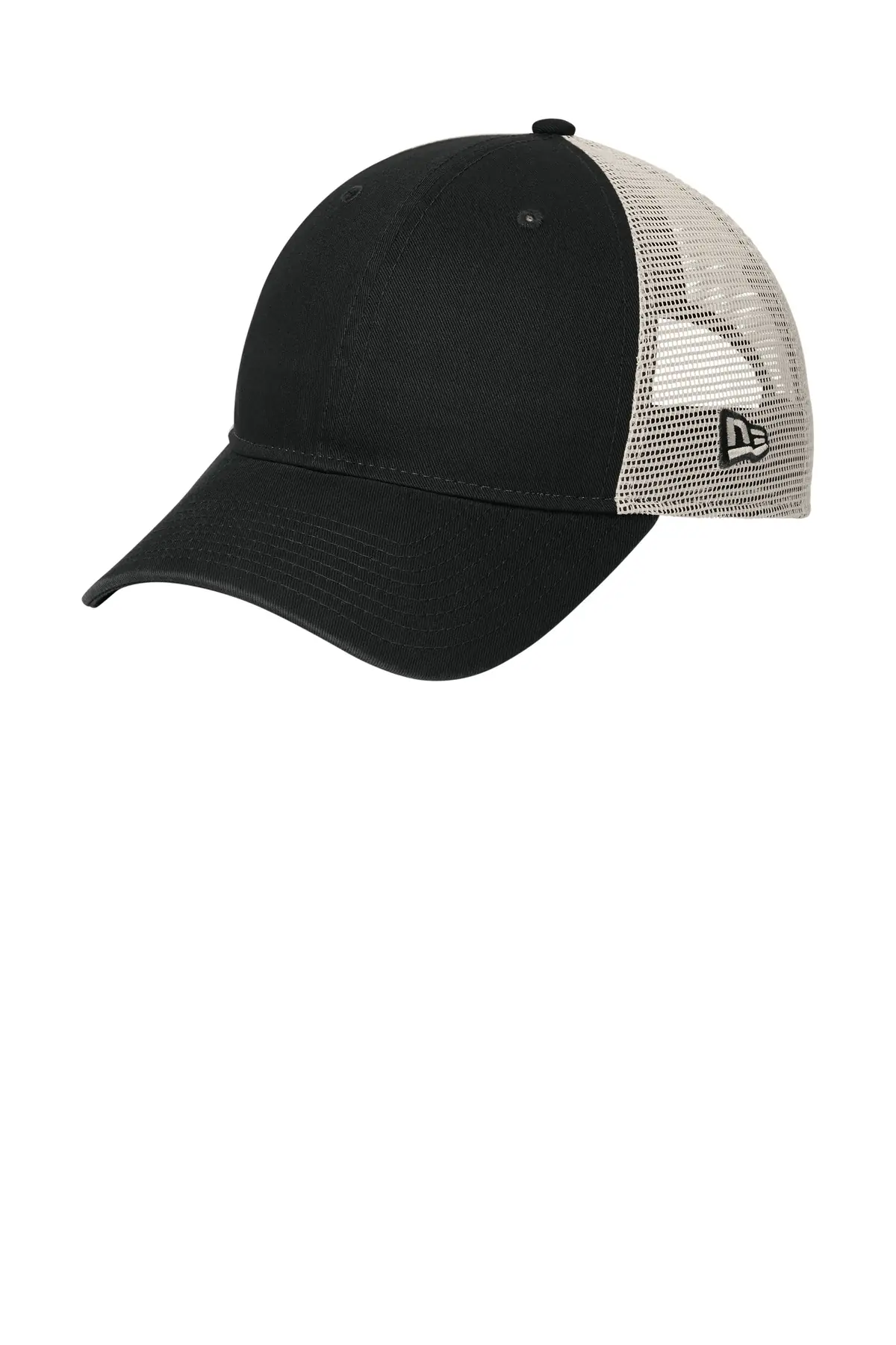 New Era 9TWENTY Unstructured Mesh Snapback Cap in Black/ Stone