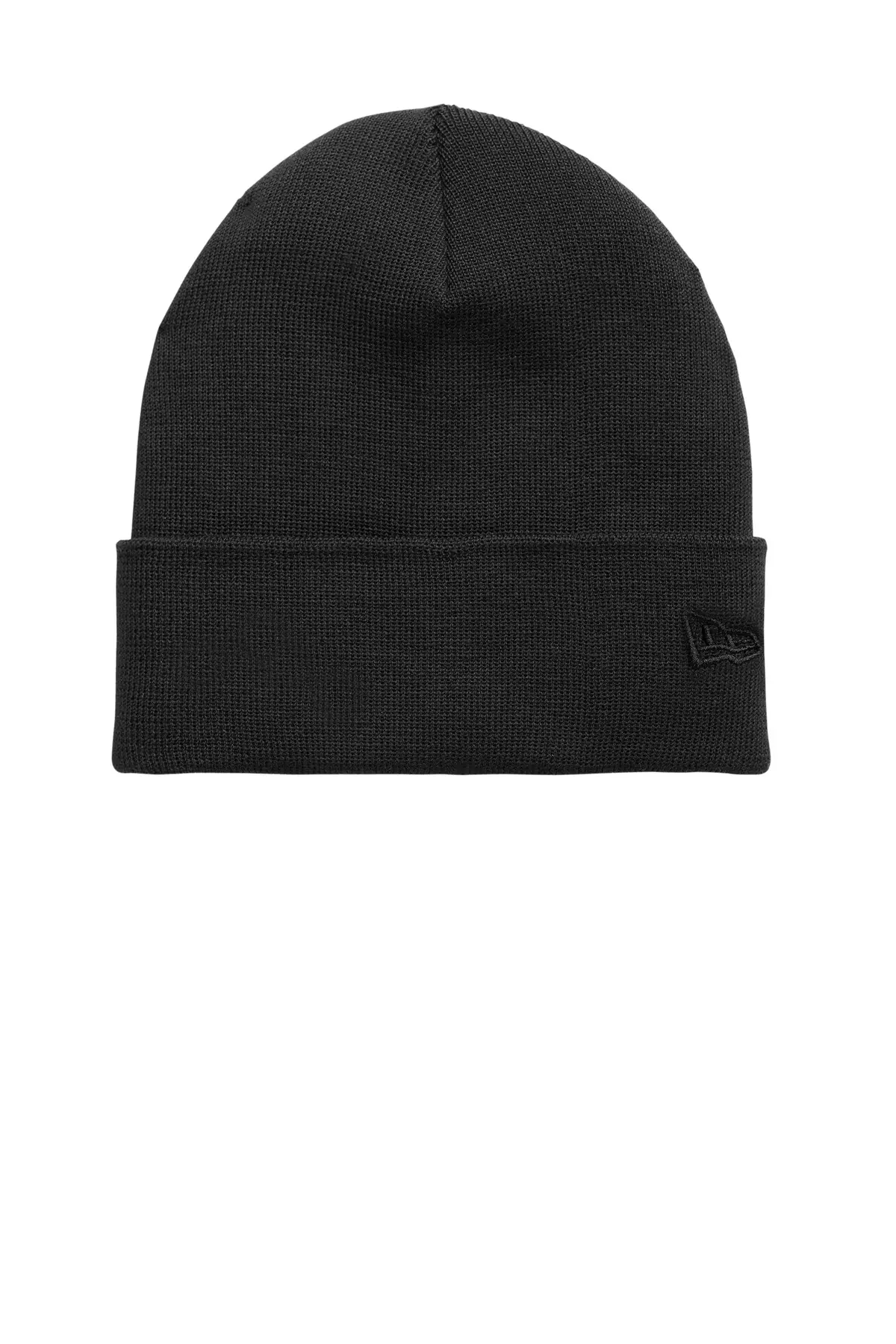 New Era Recycled Cuff Beanie in Black
