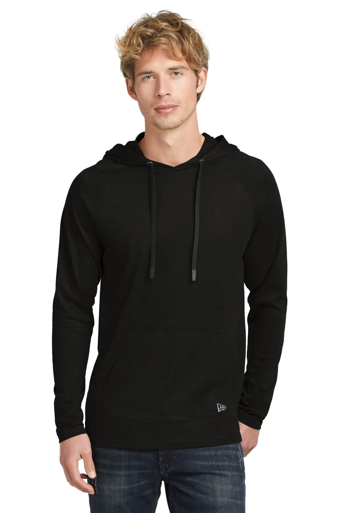 New Era Tri-Blend Hoodie. in Black Solid