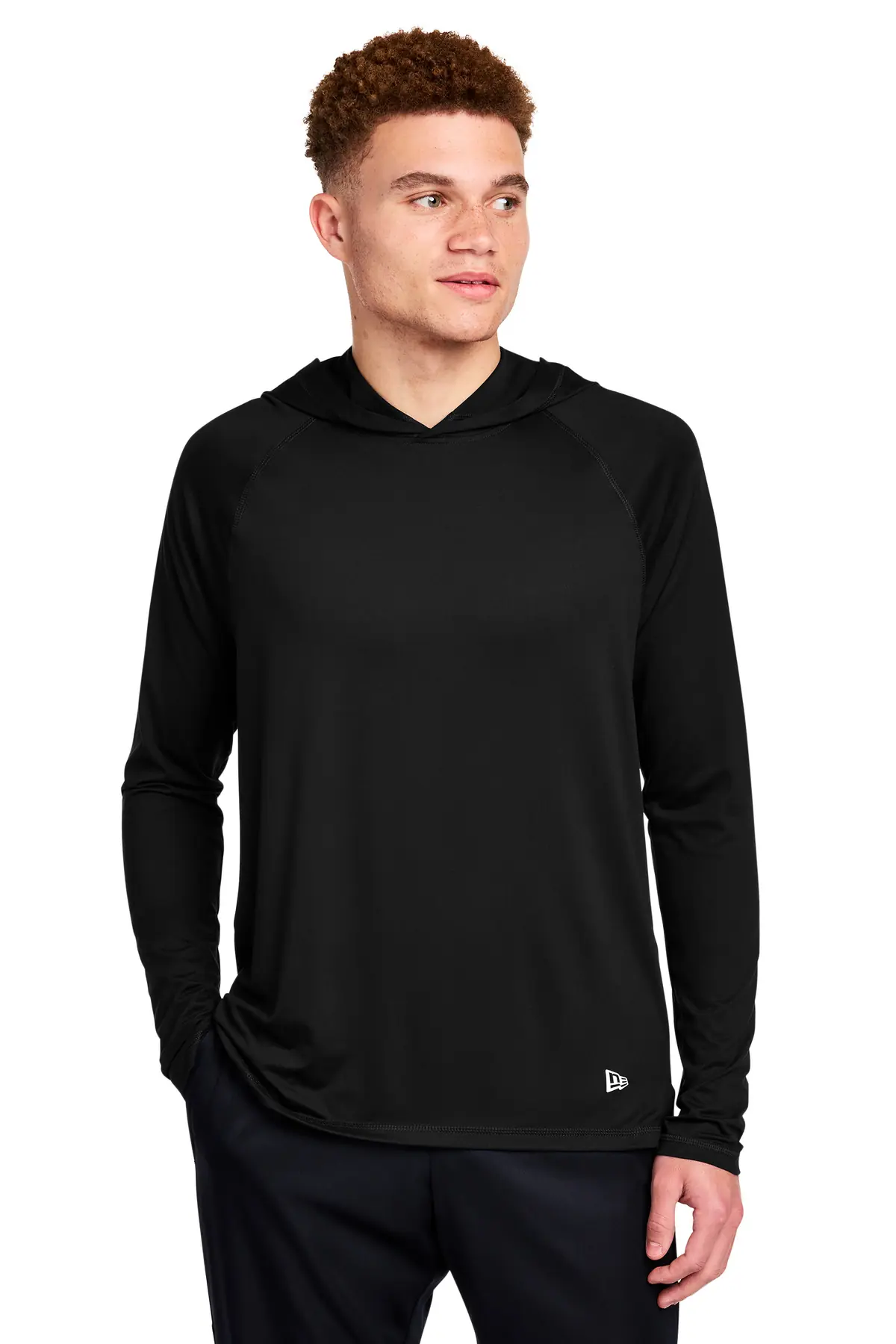 New Era Power Long Sleeve Hoodie in Black