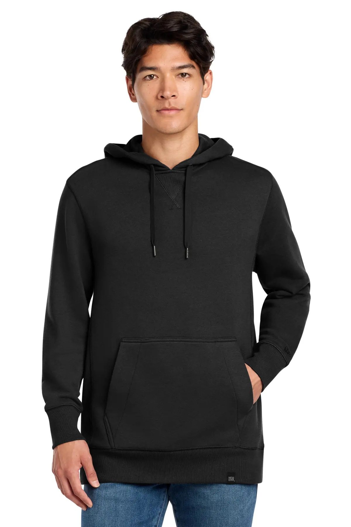 New Era French Terry Pullover Hoodie. in Black