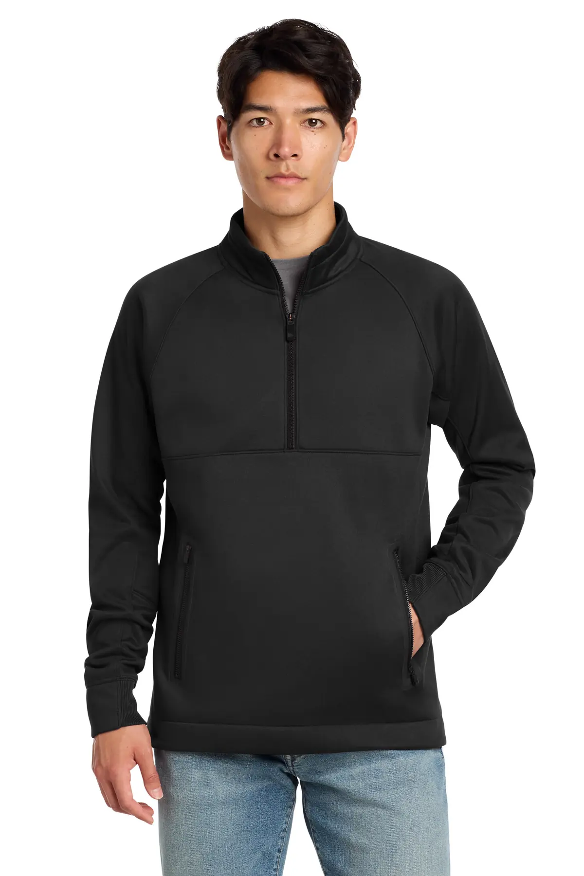 New Era Venue Fleece 1/4-Zip Pullover. in Black