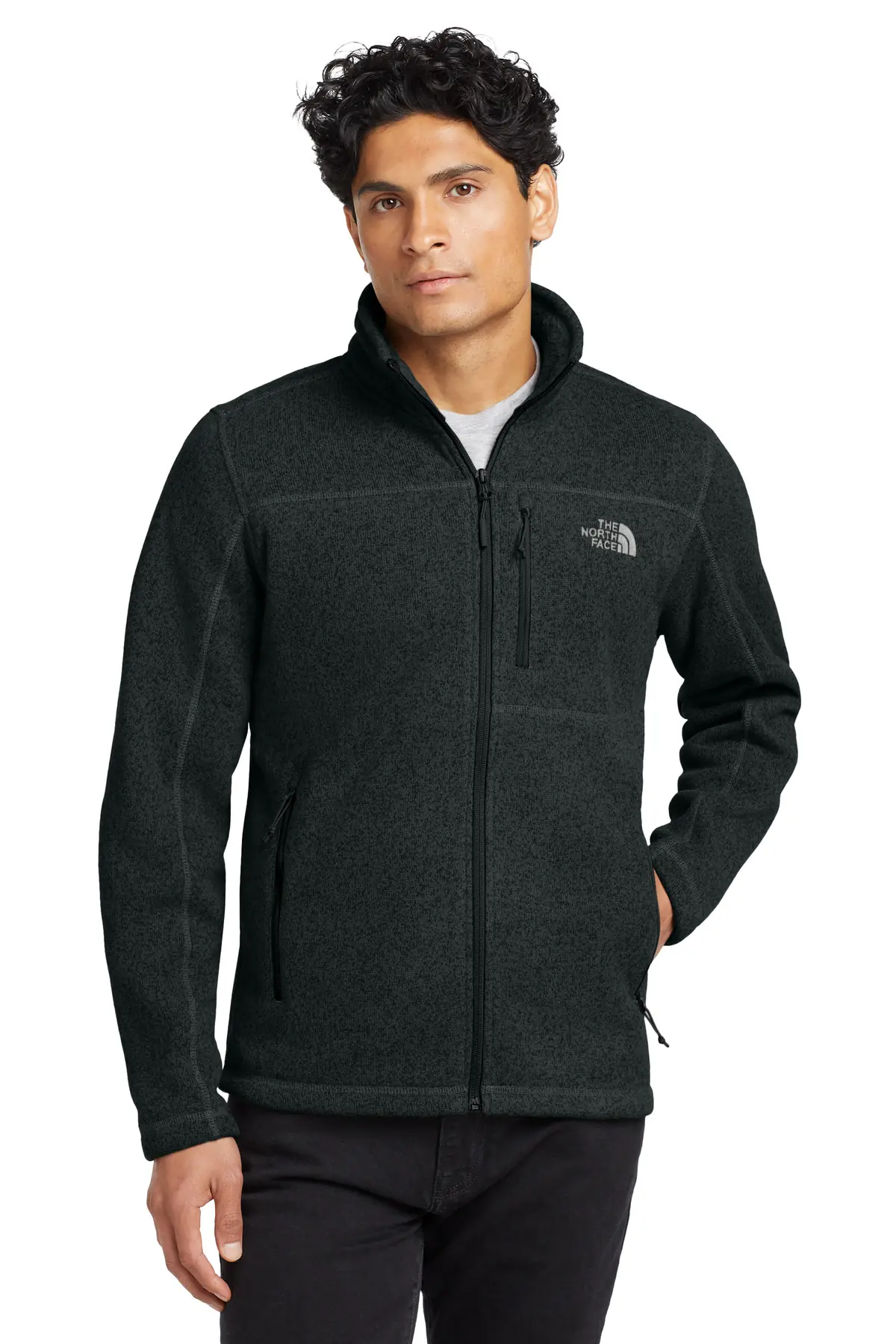 The North Face Sweater Fleece Jacket. in TNF Black Heather