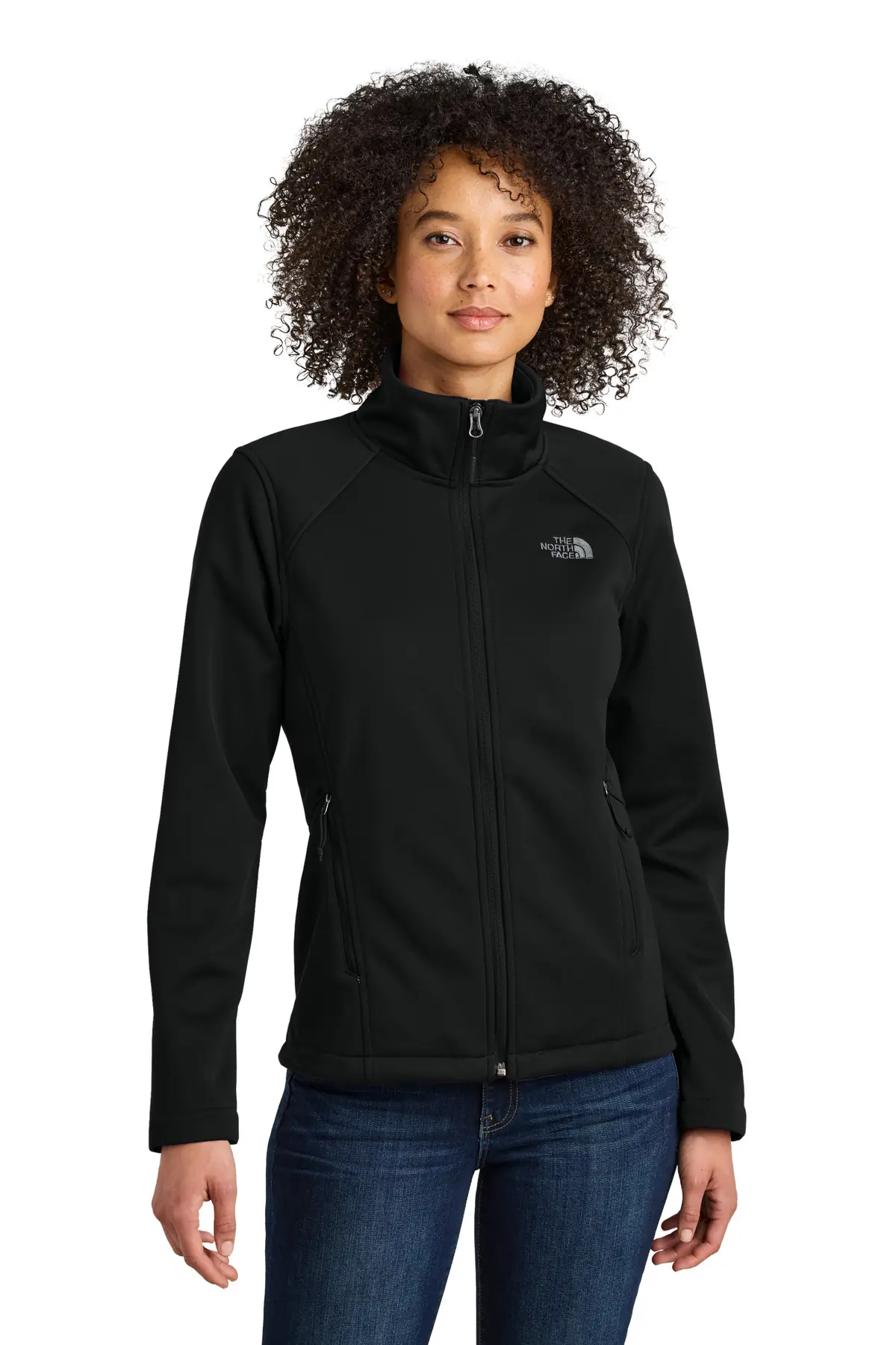 The North Face Women's Chest Logo Ridgewall Soft Shell Jacket in TNF Black